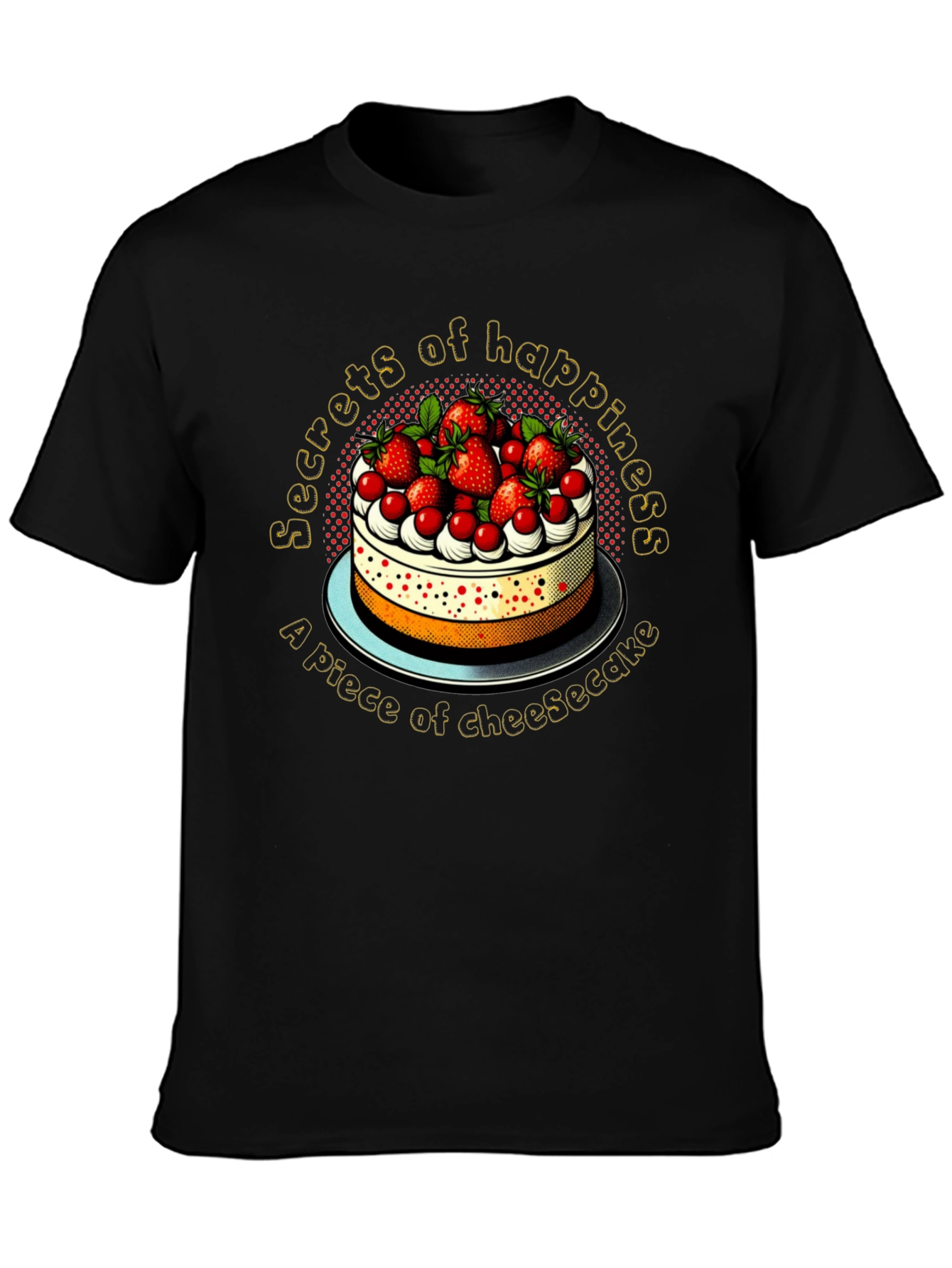 Secrets of Happiness Cheesecake Graphic Tee