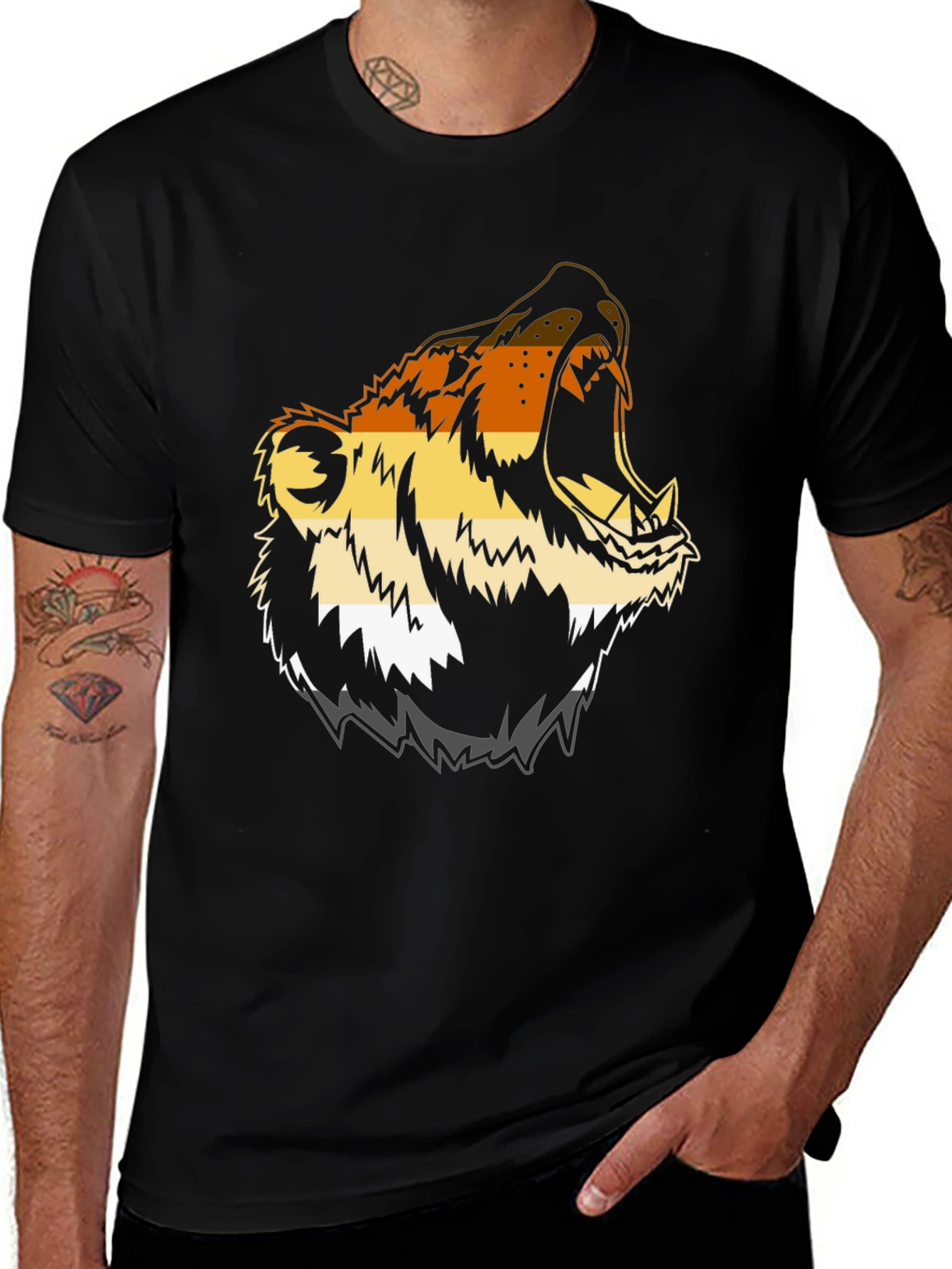 Bear Pride Graphic T-Shirt - Black