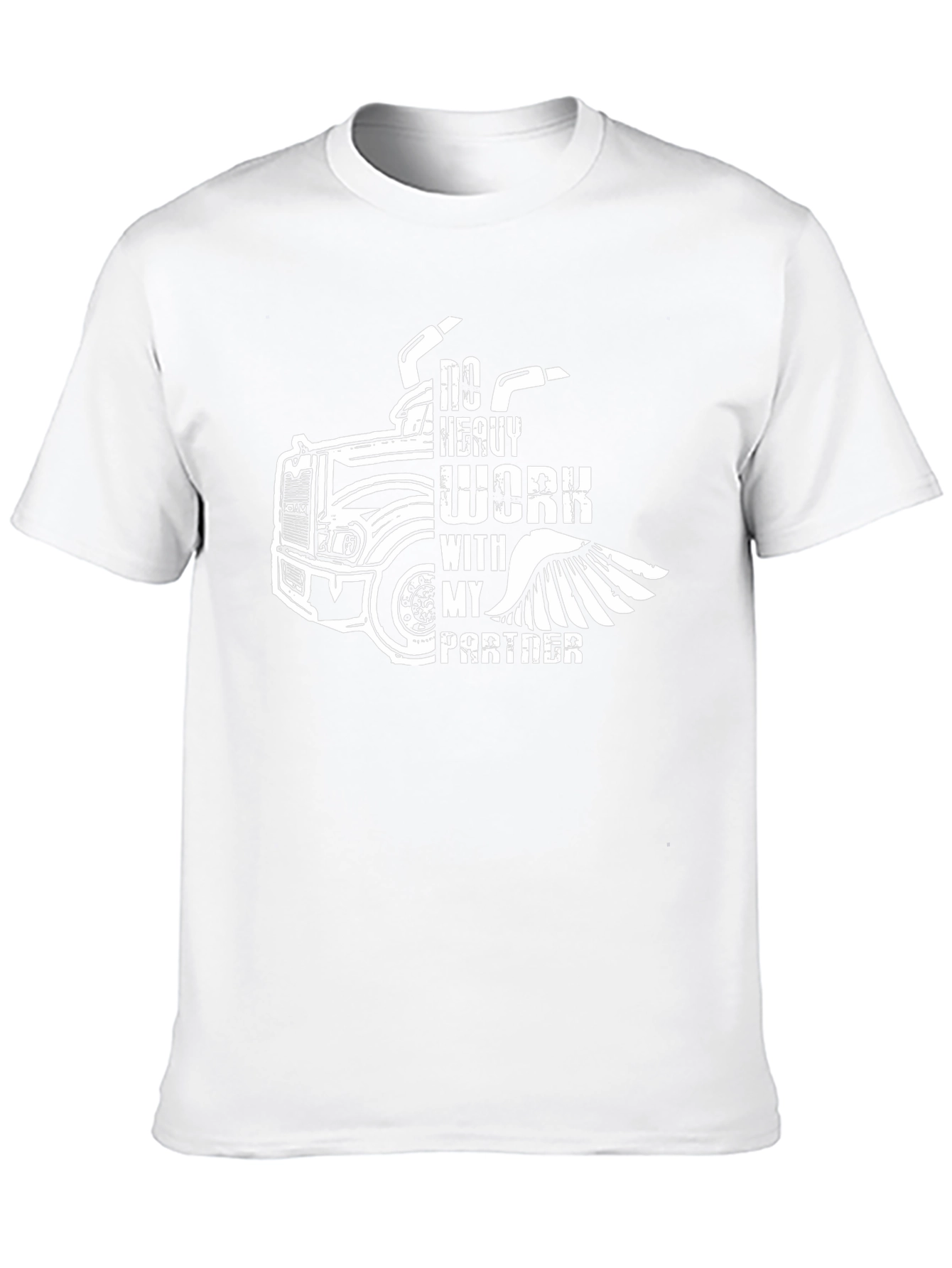 No Heavy Work Trucker T-Shirt - Black
