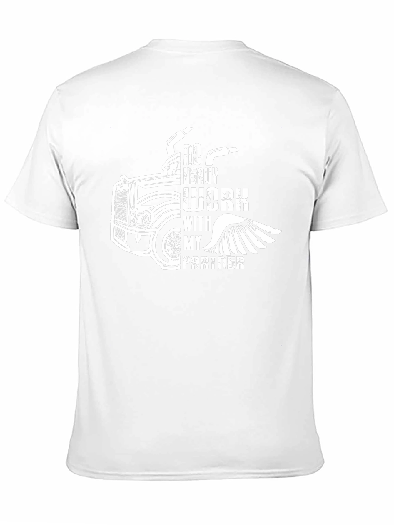 No Heavy Work Trucker T-Shirt - Black
