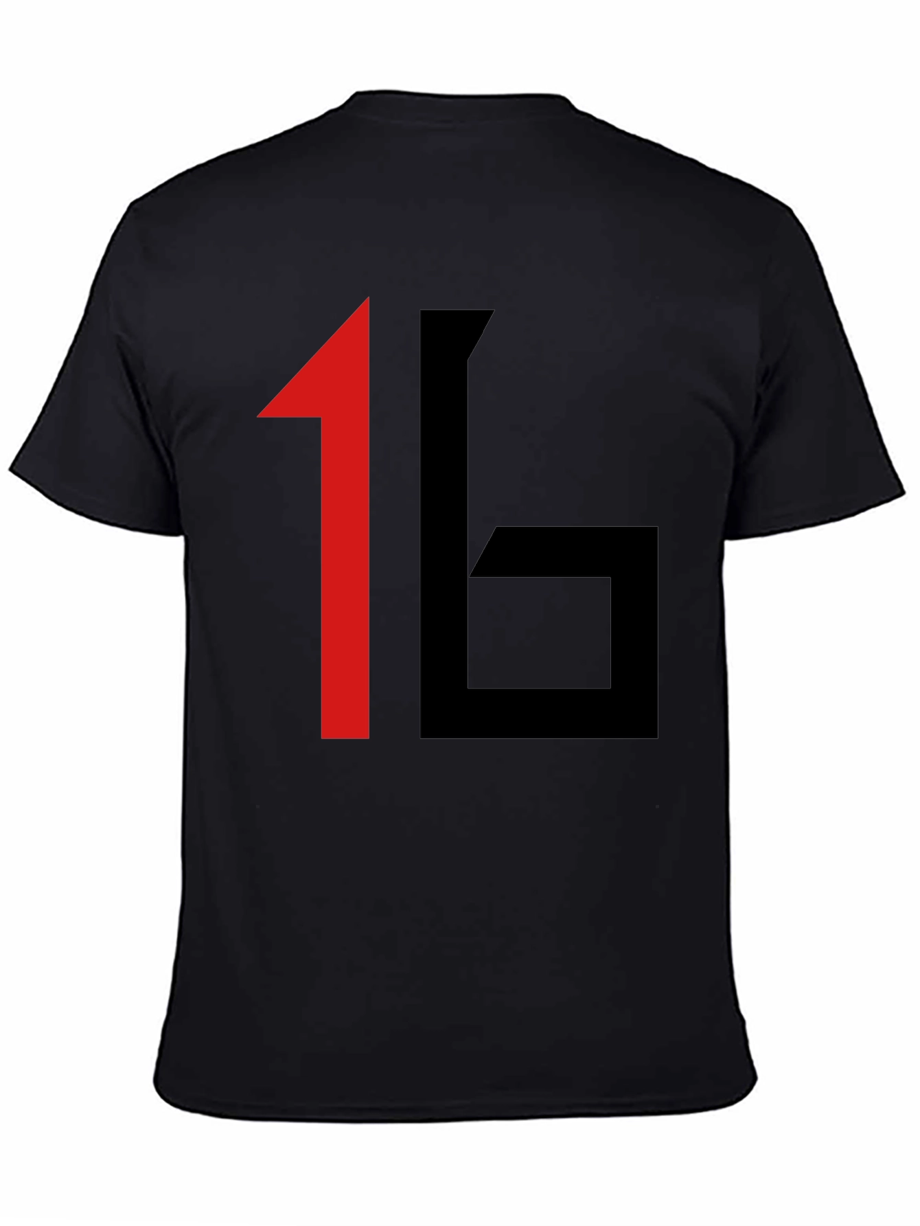Bold Graphic Tee: 16 Print Black T-Shirt