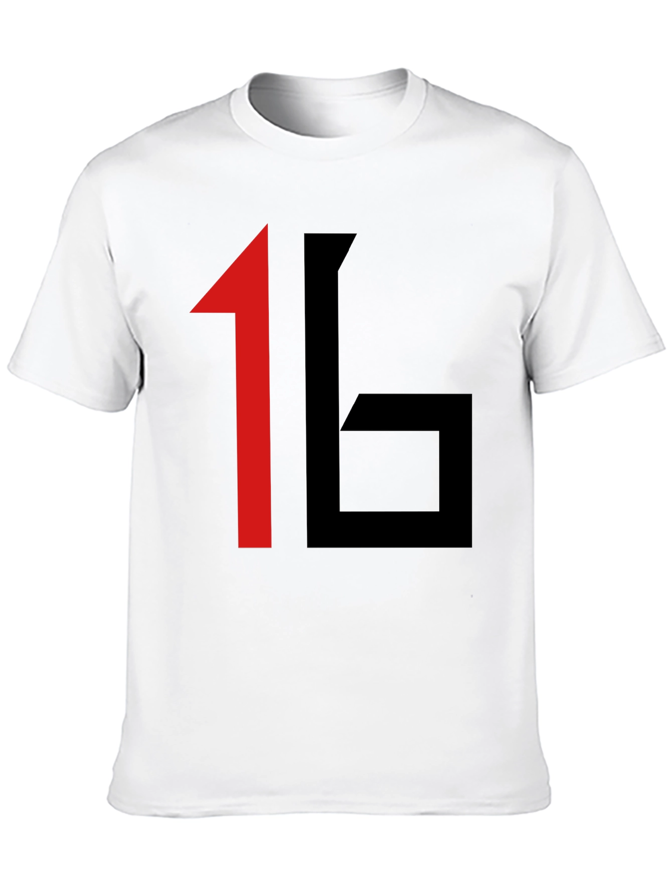 Bold Graphic Tee: 16 Print Black T-Shirt