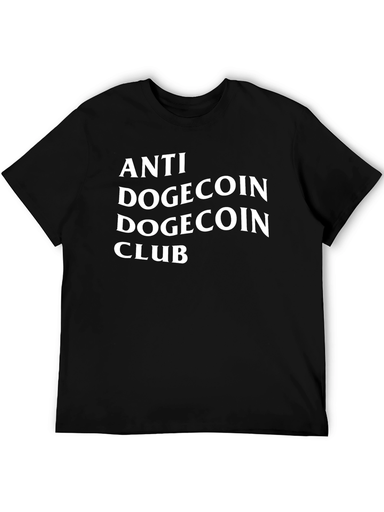 Anti Dogecoin Club Black T-Shirt