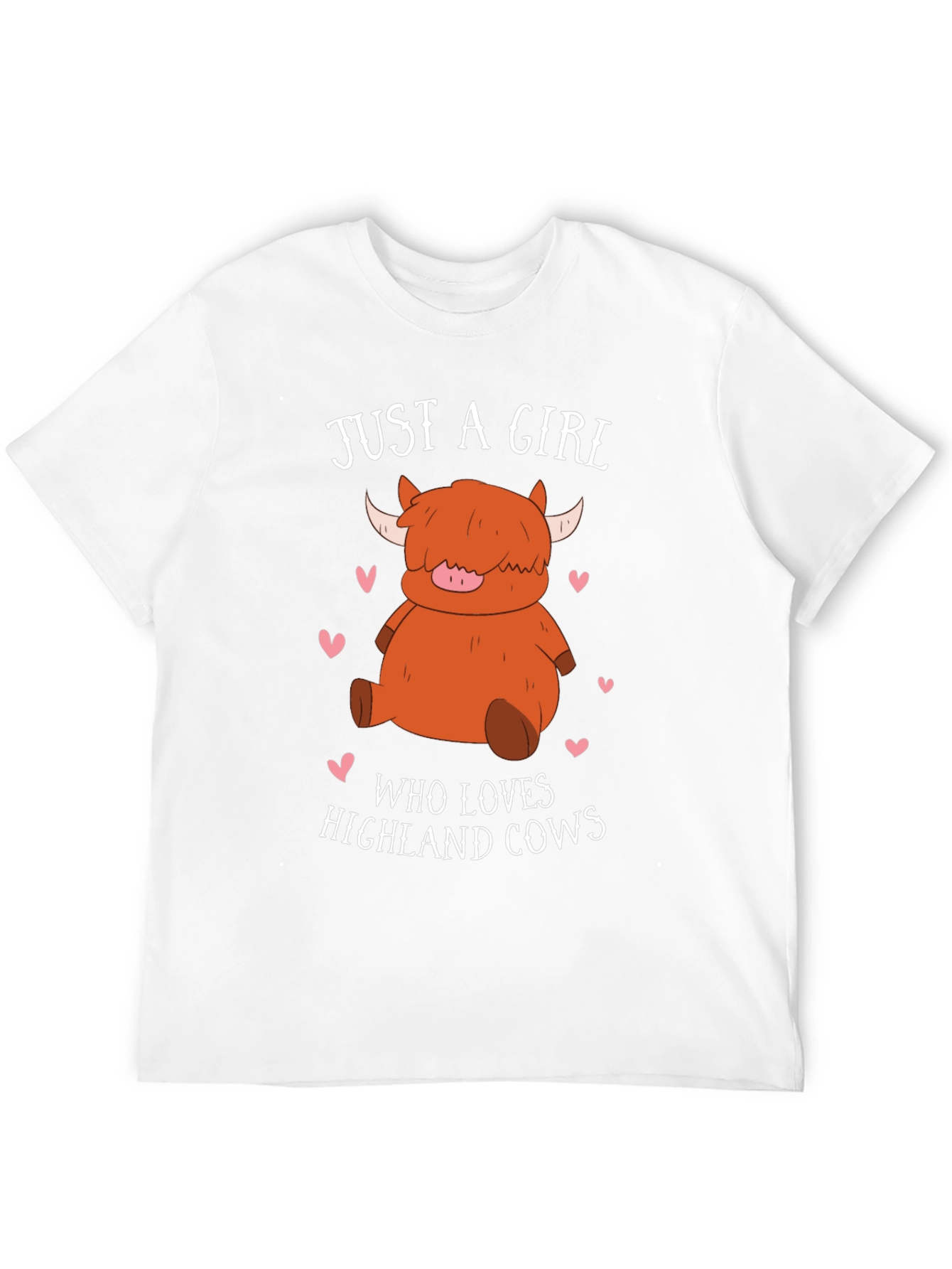 Girl Who Loves Highland Cows Graphic T-Shirt
