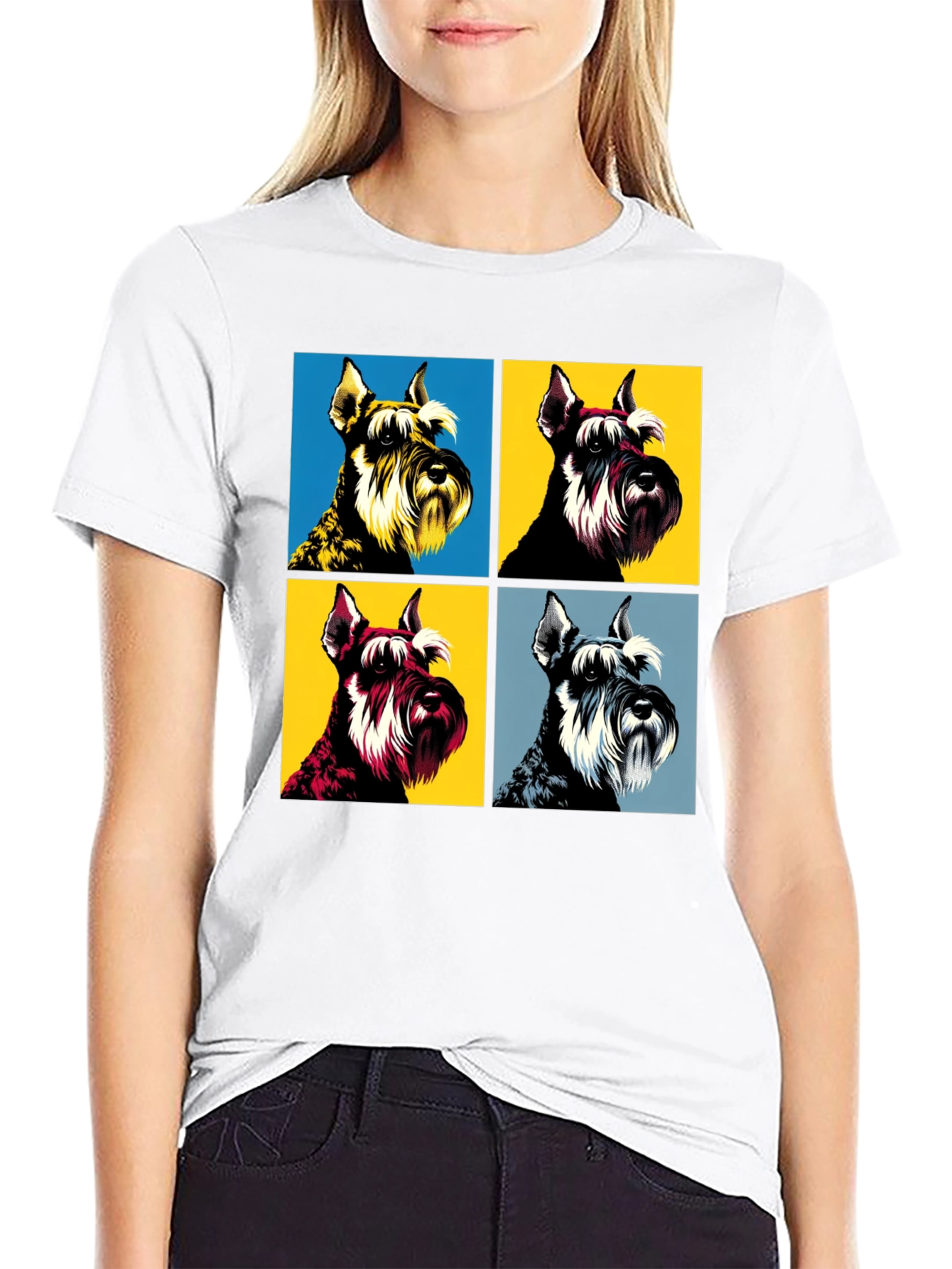 Pop Art Schnauzer T-Shirt - Unique Dog Lover Tee
