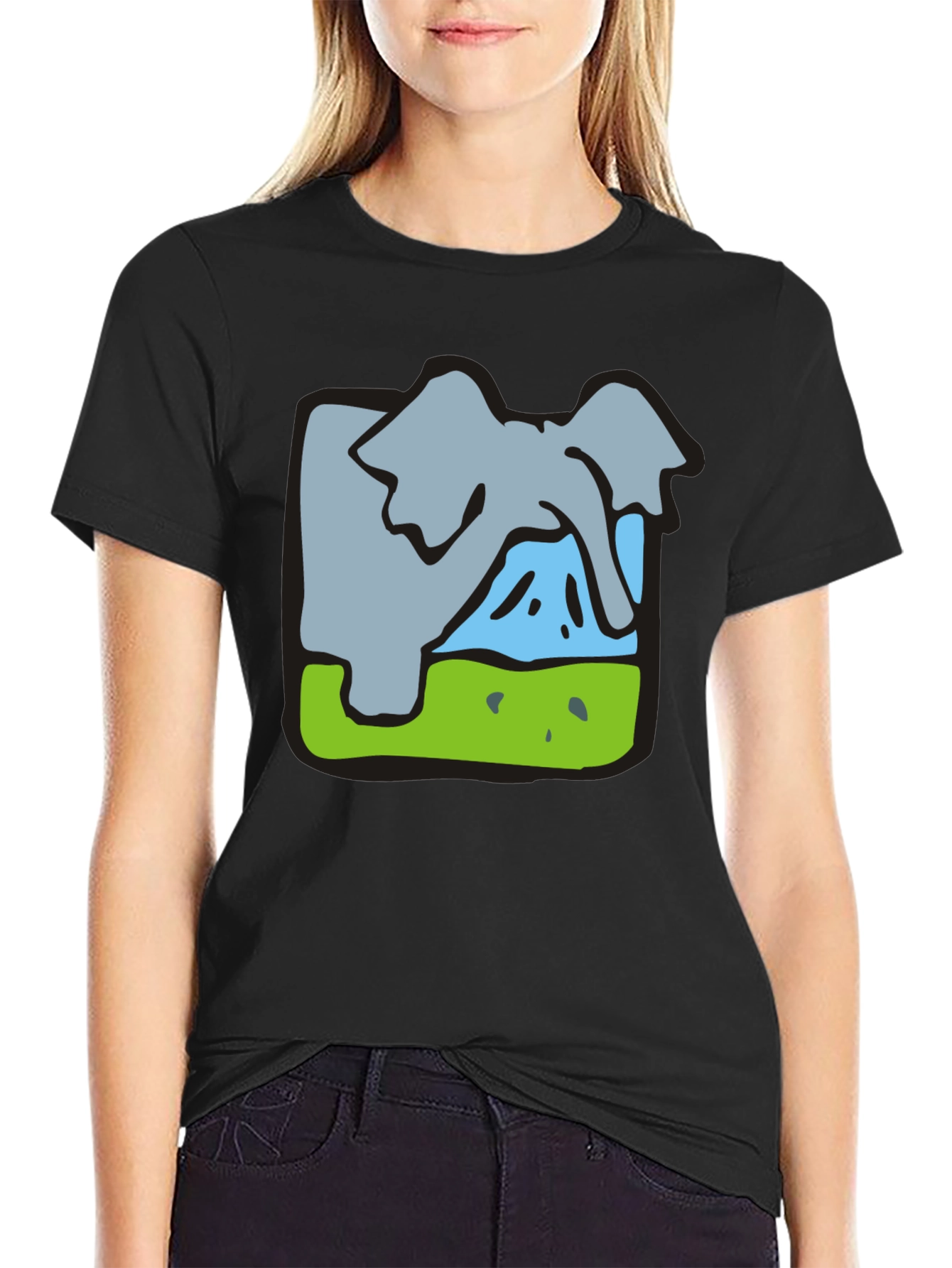 Elephant Graphic Tee - Soft Cotton Blend