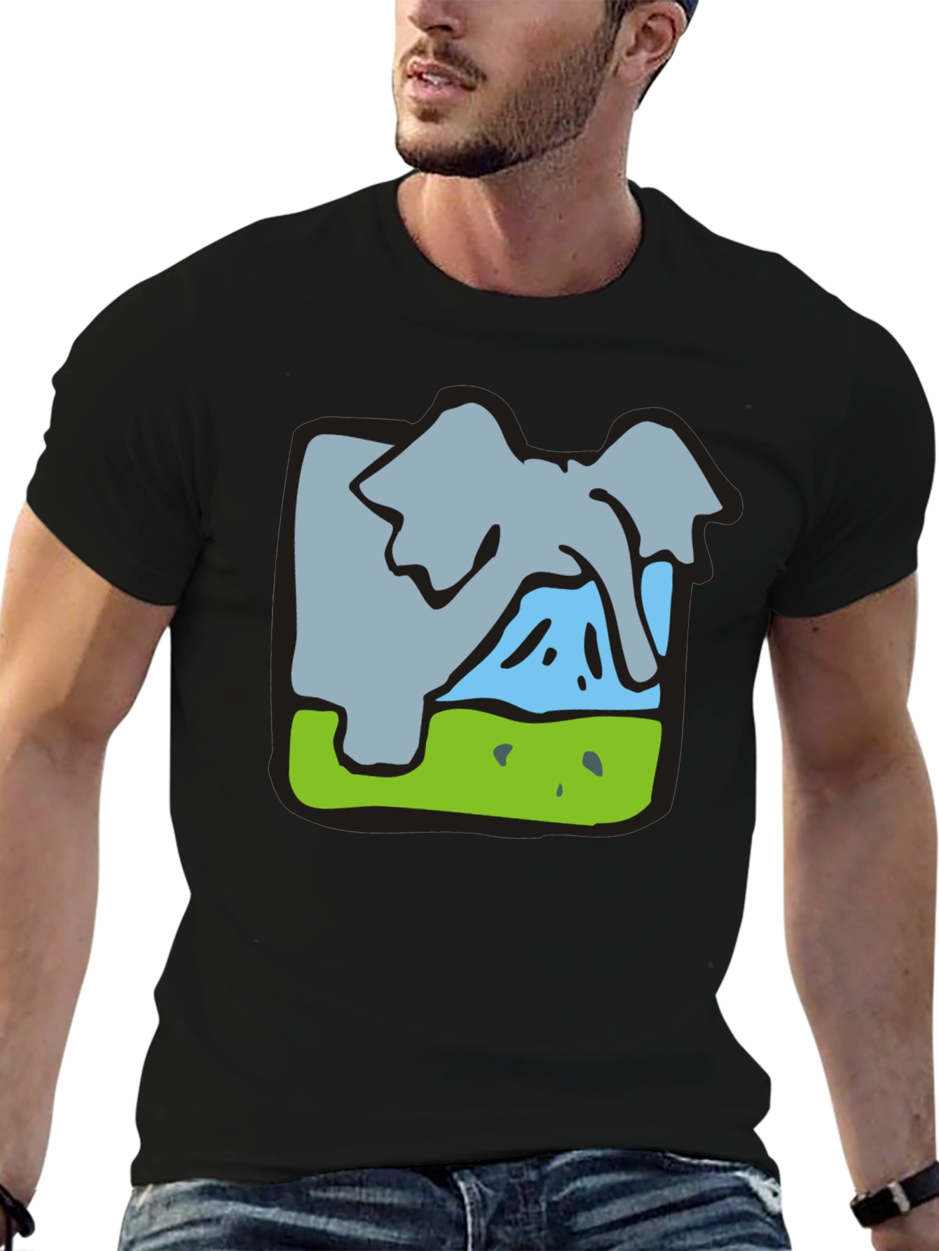Elephant Graphic Tee - Soft Cotton Blend