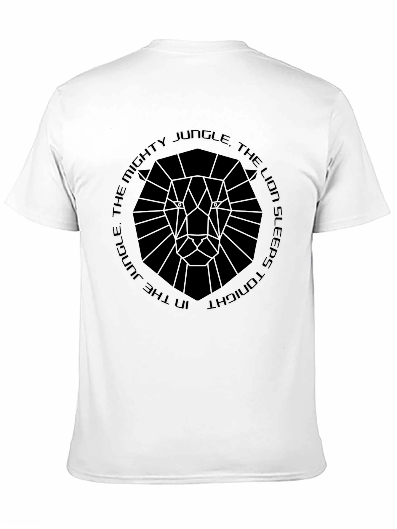 Mighty Jungle Lion Graphic Black T-Shirt
