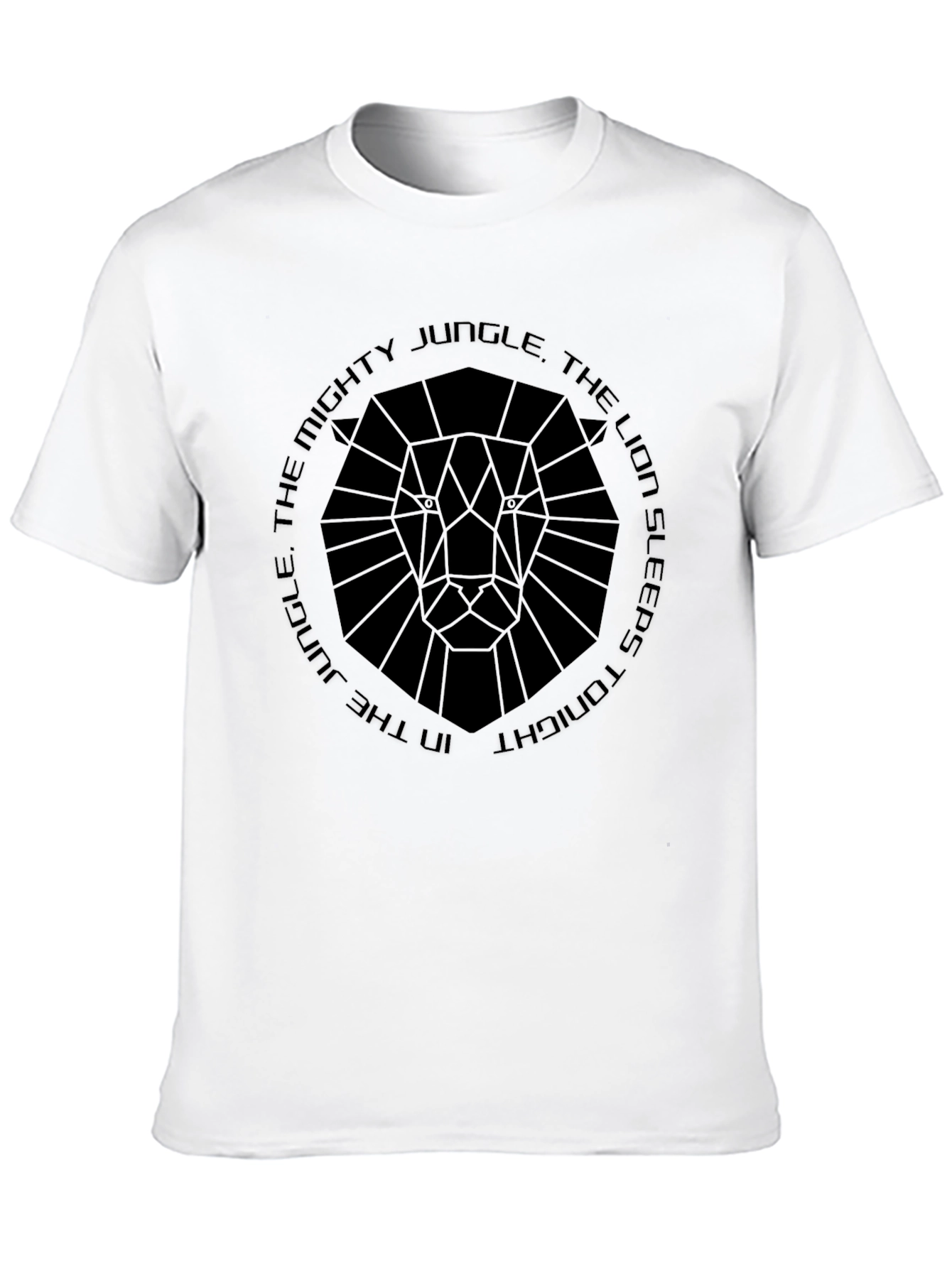 Mighty Jungle Lion Graphic Black T-Shirt