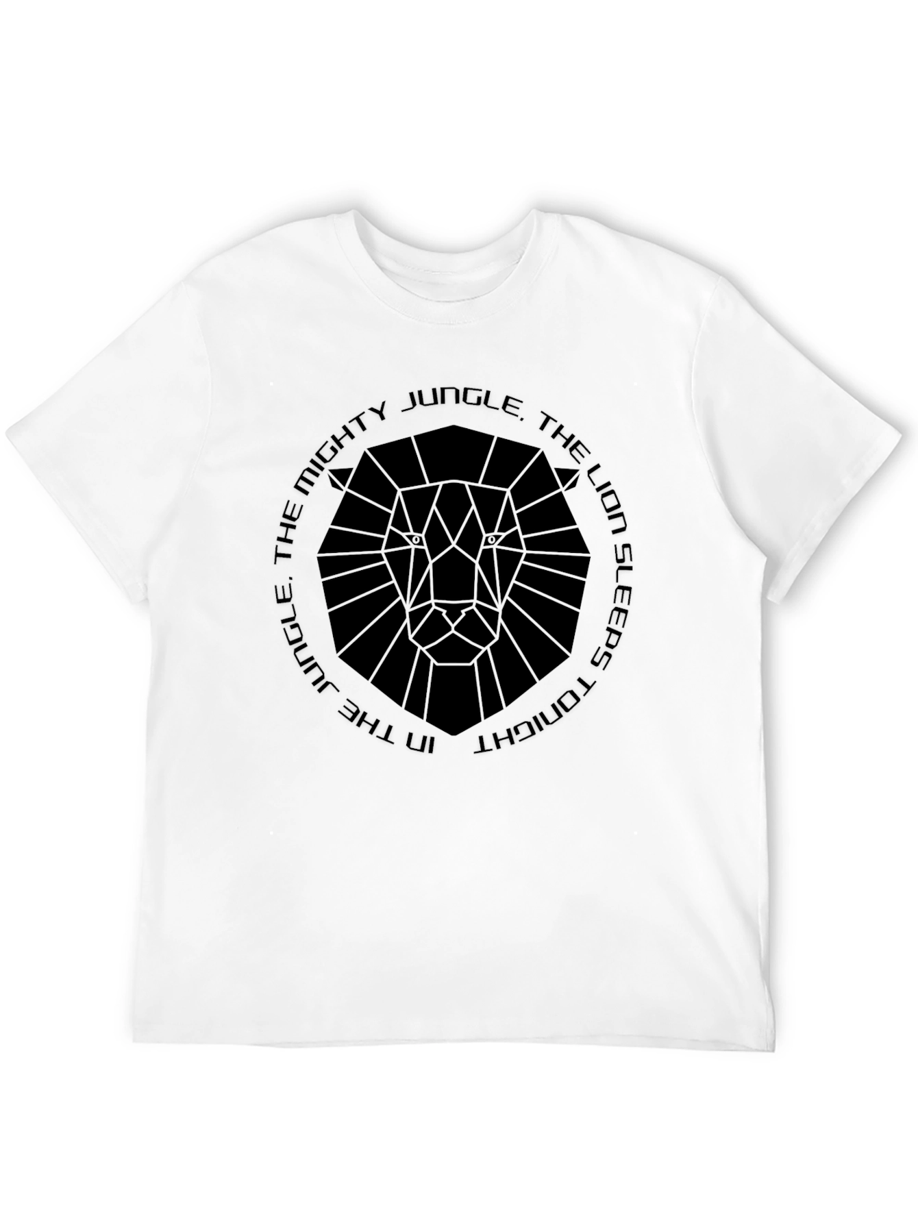 Mighty Jungle Lion Graphic Black T-Shirt