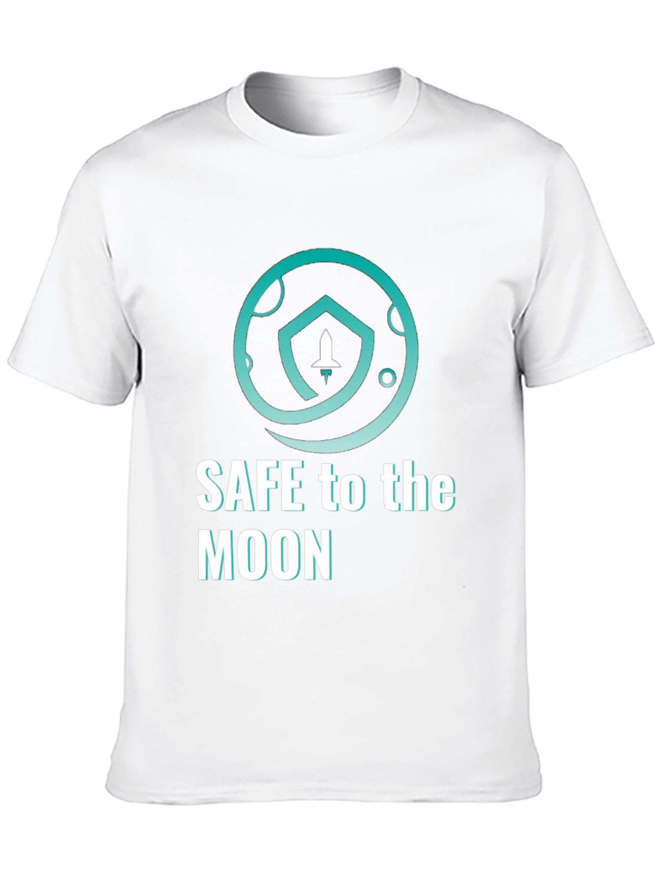 Safe To The Moon T-Shirt Black Cryptocurrency Graphic Tee