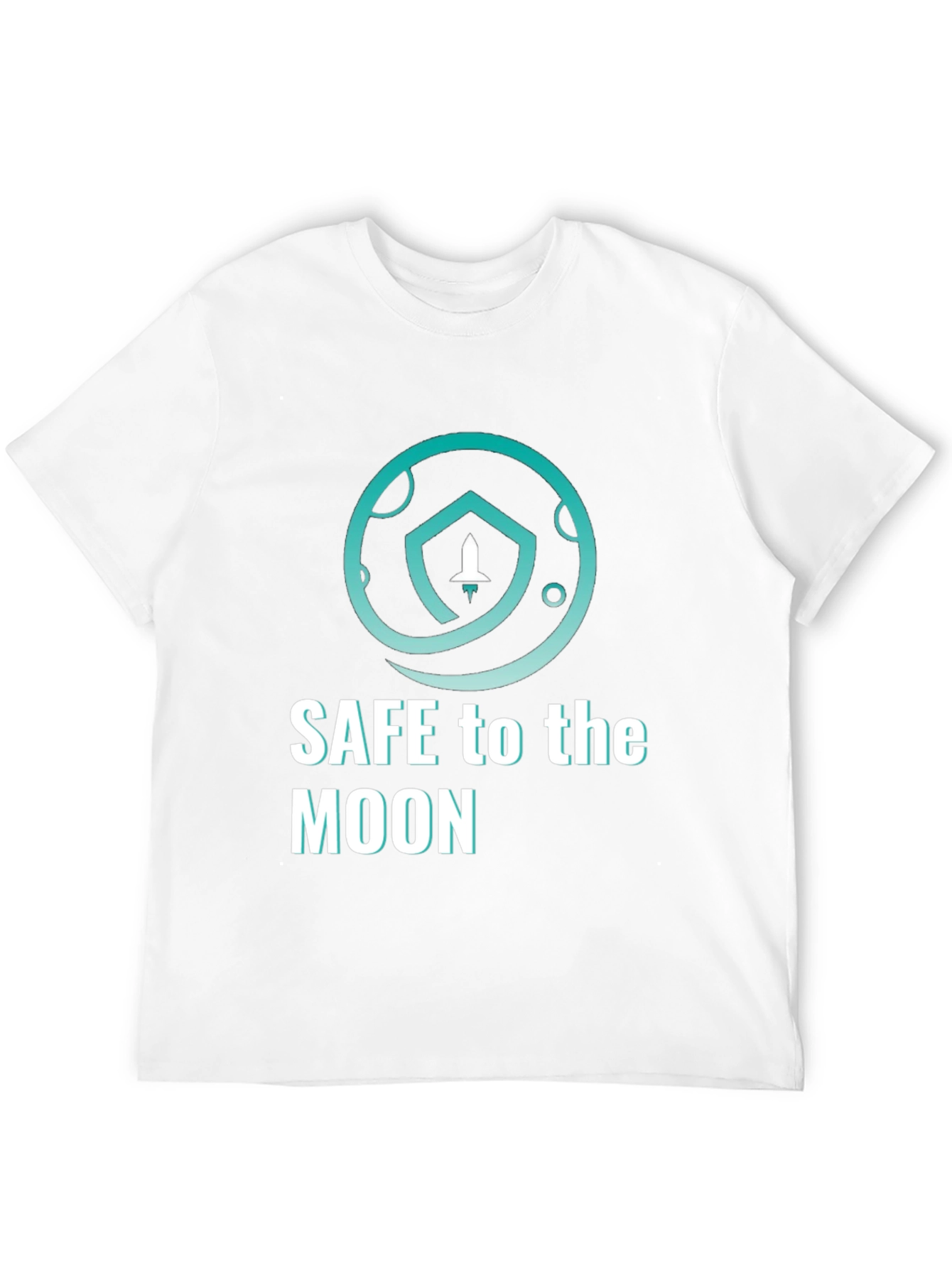 Safe To The Moon T-Shirt Black Cryptocurrency Graphic Tee