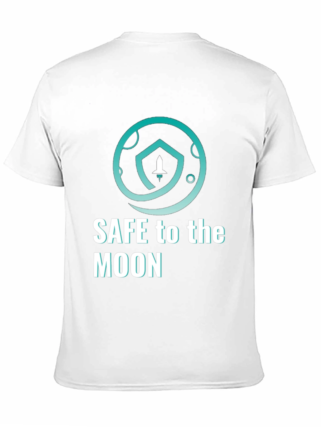 Safe To The Moon T-Shirt Black Cryptocurrency Graphic Tee