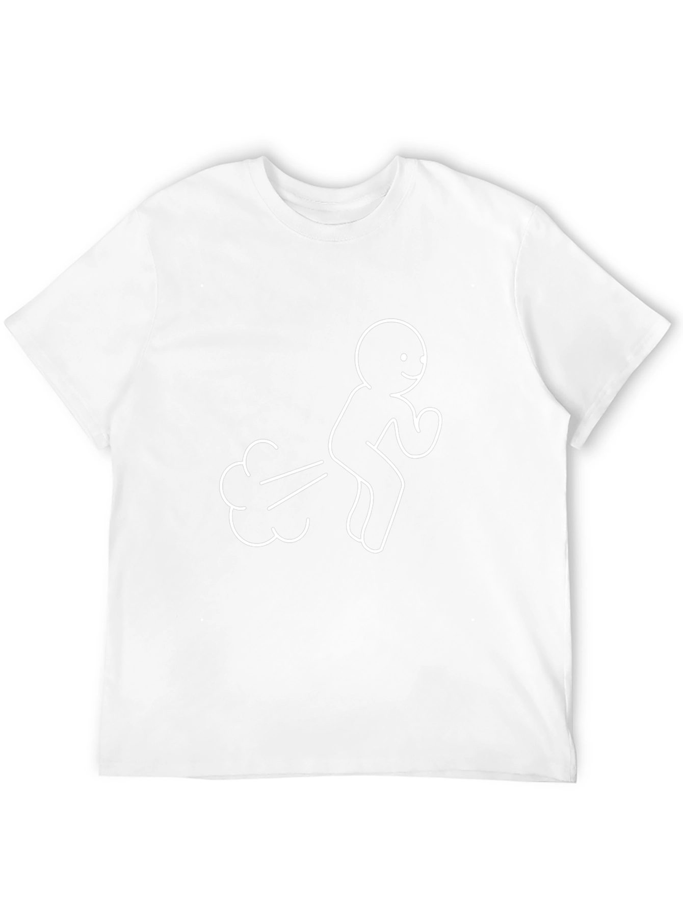 Funny Stick Figure Farting Black T-Shirt
