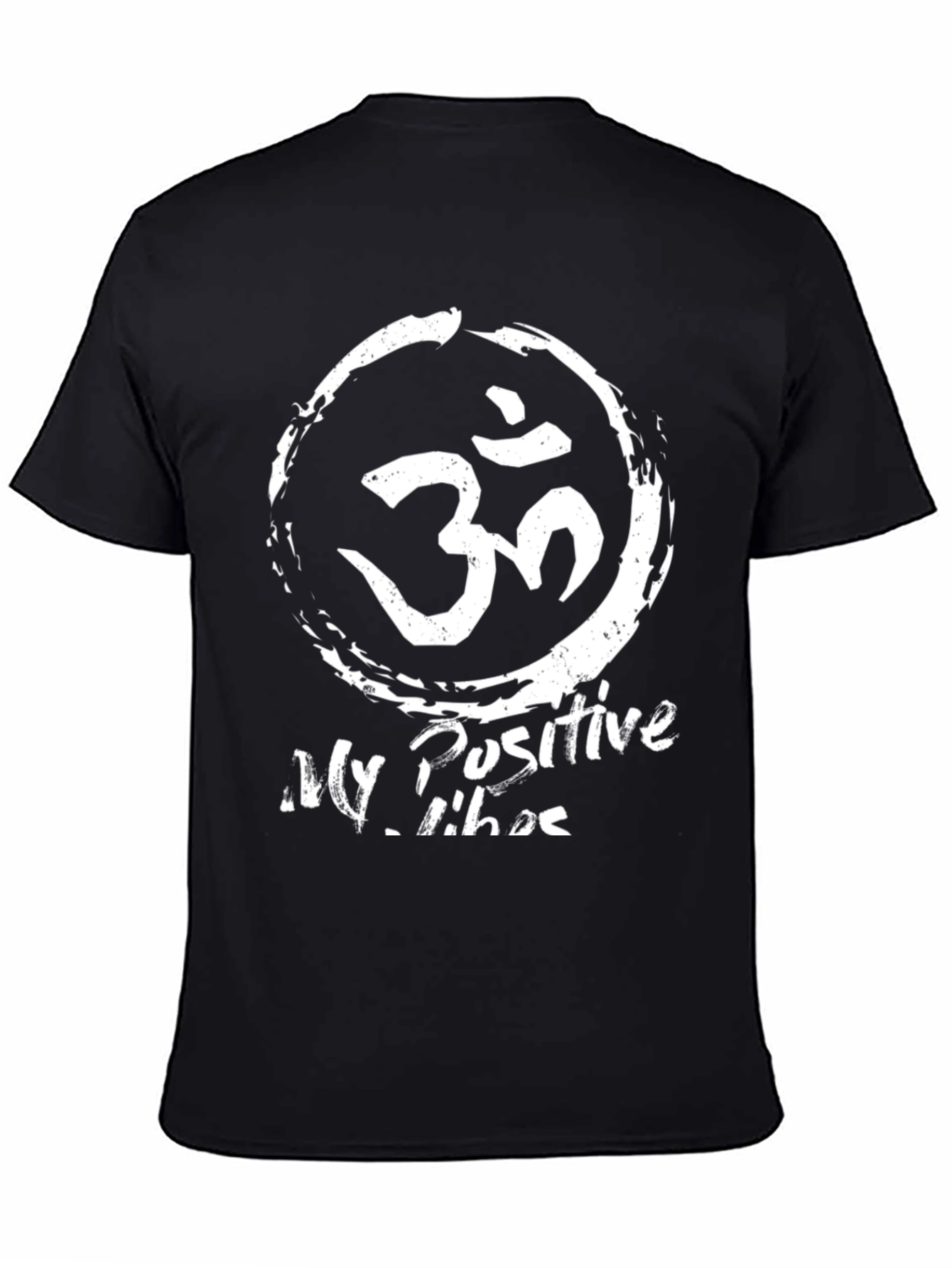 Mens Black My Positive Vibes Graphic Tee