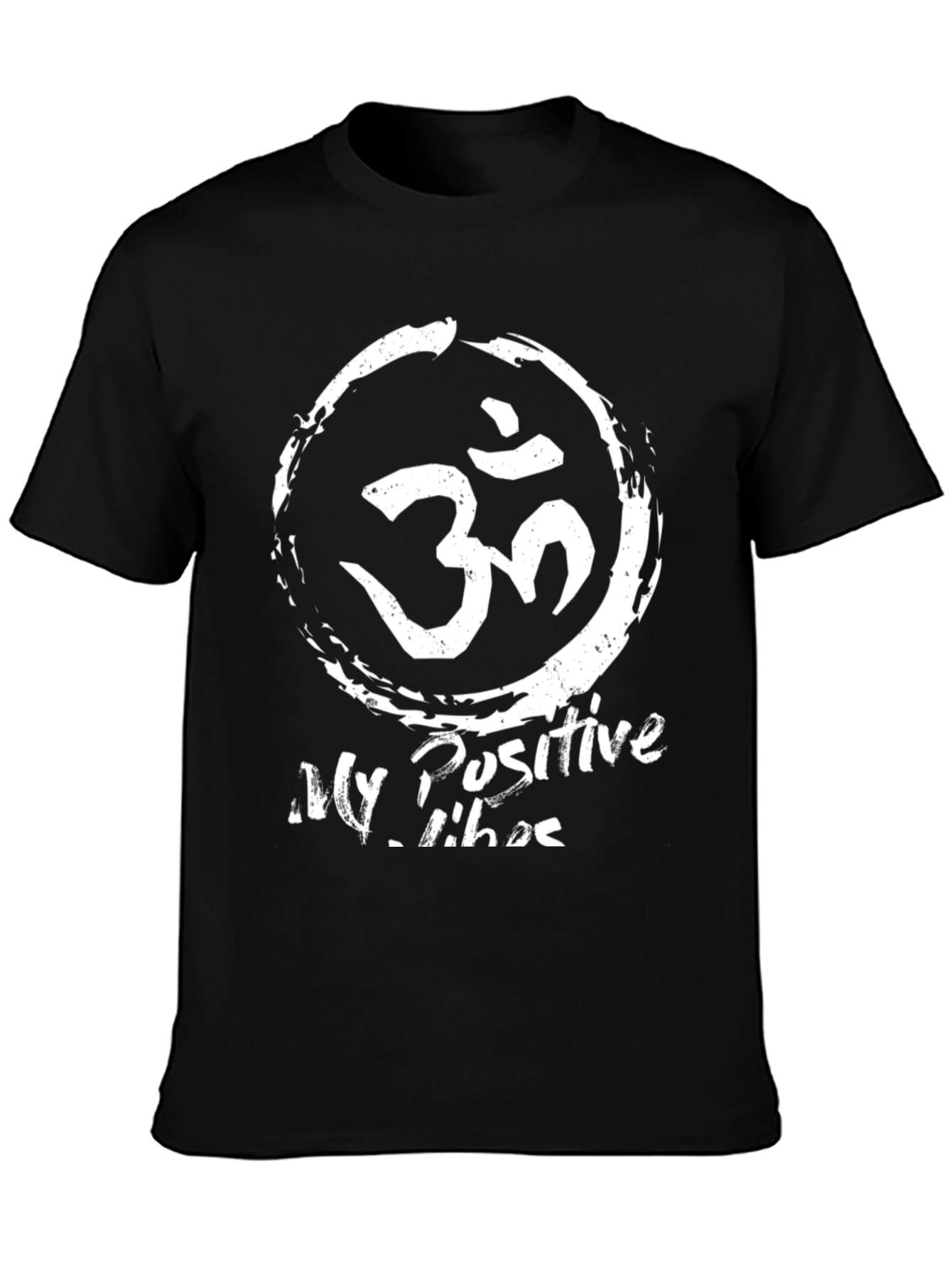 Mens Black My Positive Vibes Graphic Tee