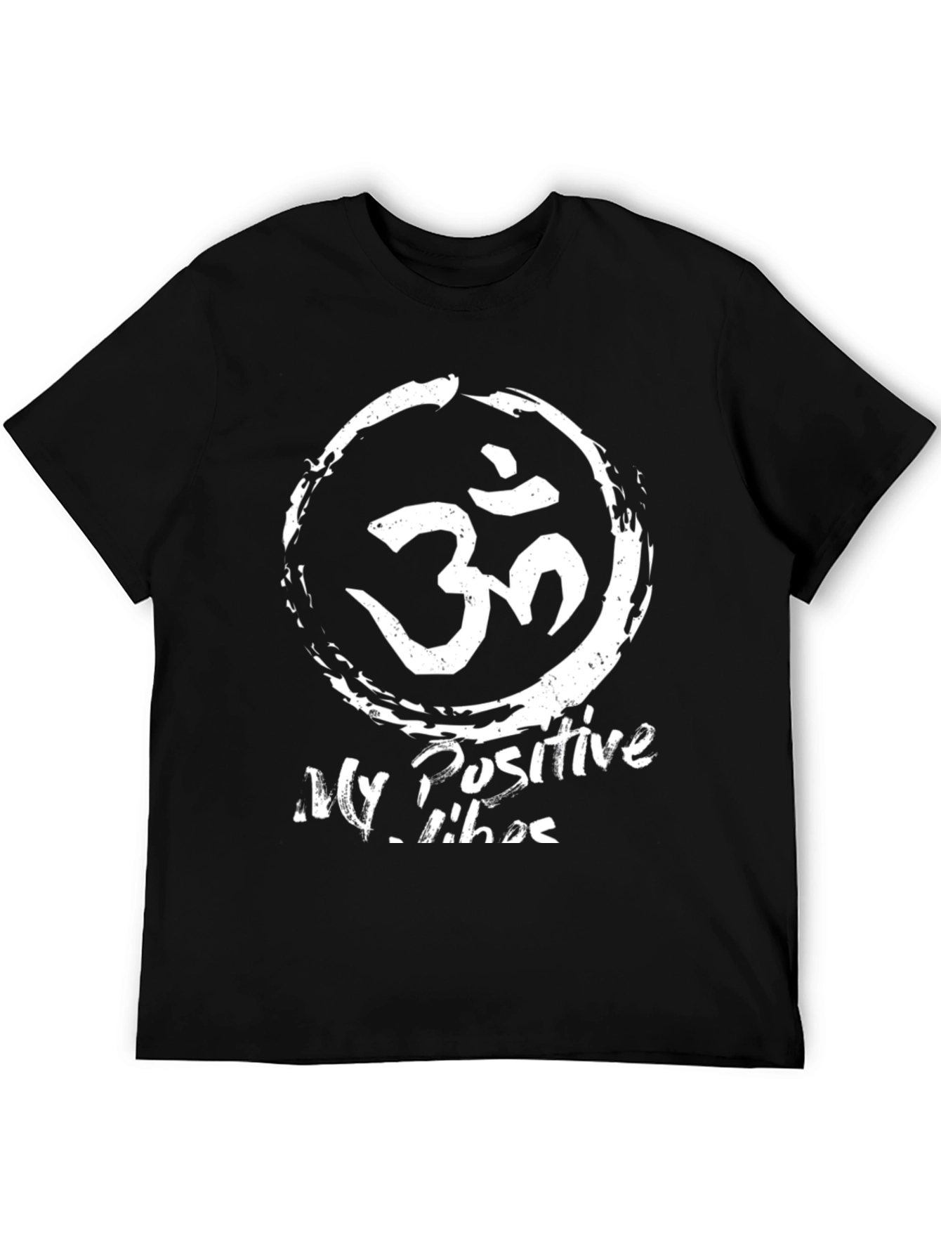 Mens Black My Positive Vibes Graphic Tee