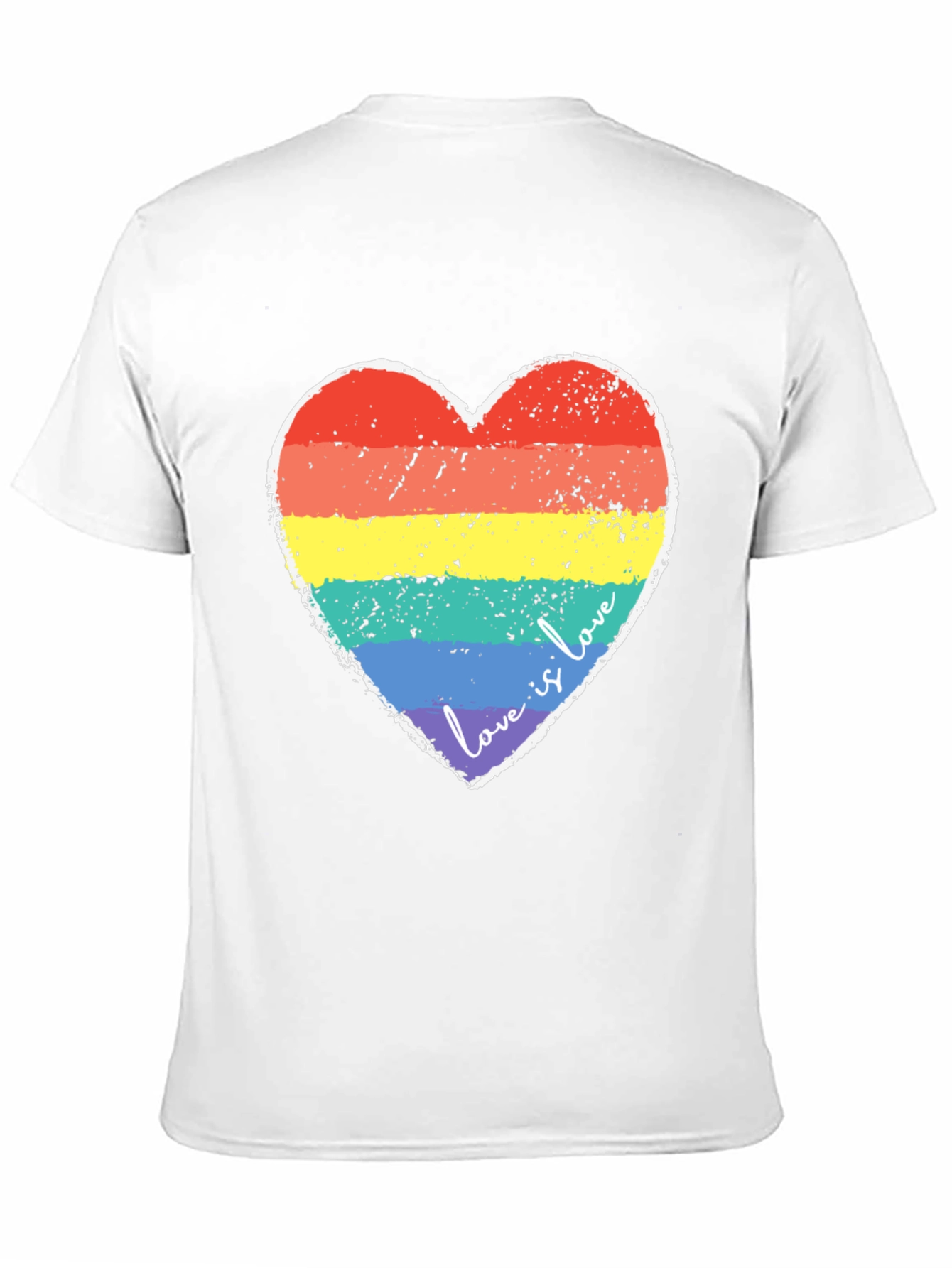 Love Is Love Rainbow Heart Graphic Tee