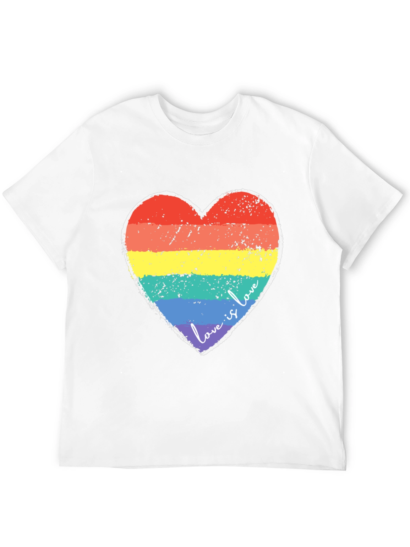 Love Is Love Rainbow Heart Graphic Tee