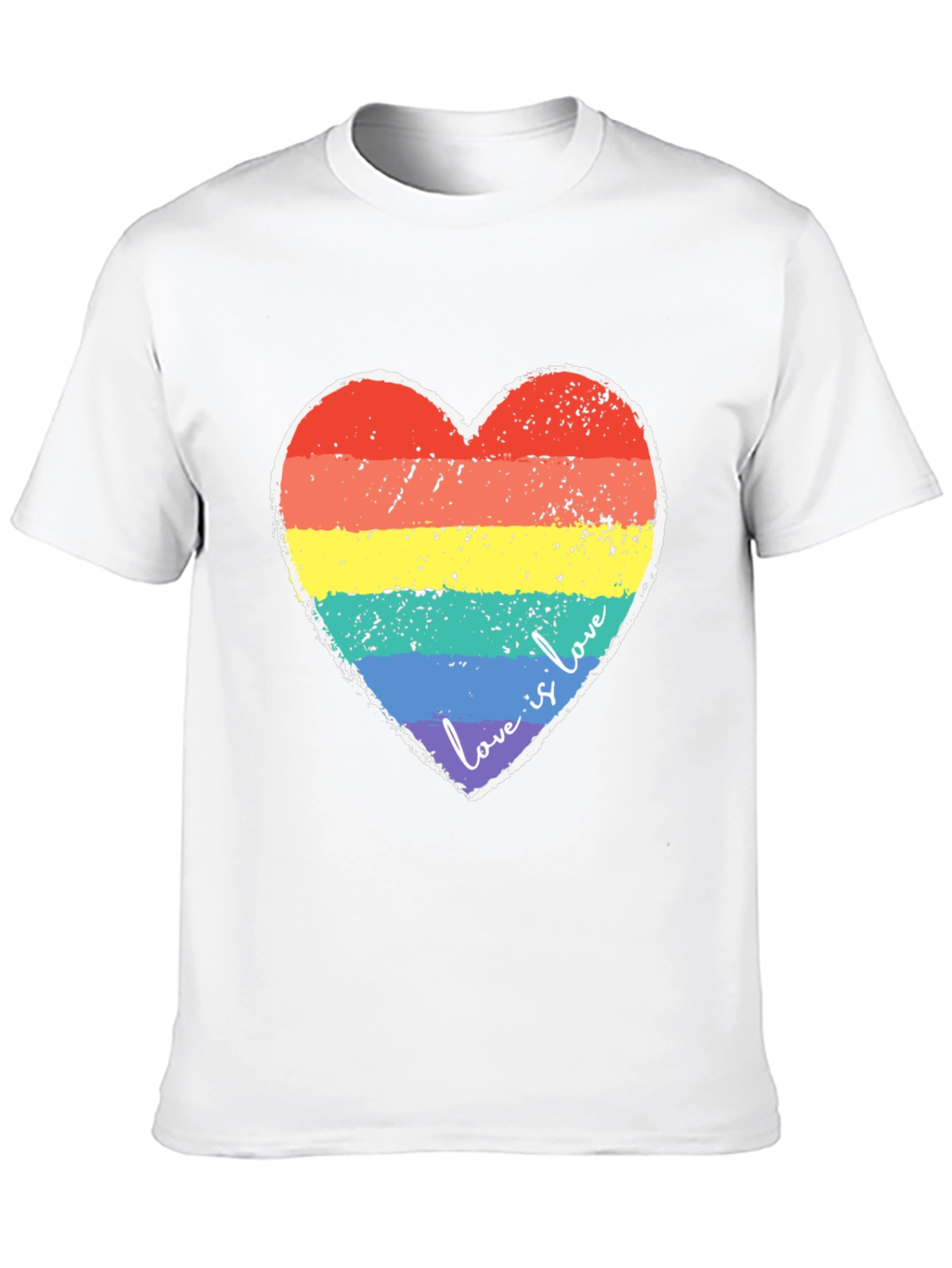 Love Is Love Rainbow Heart Graphic Tee