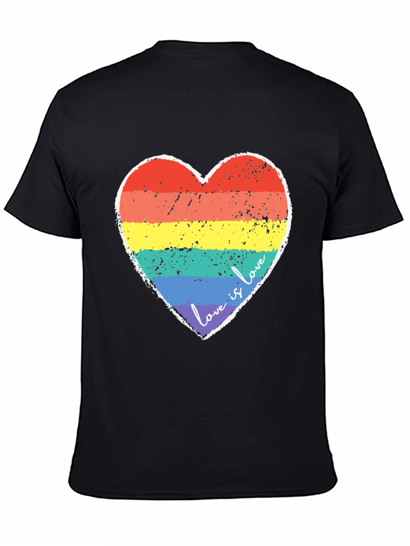 Love Is Love Rainbow Heart Graphic Tee
