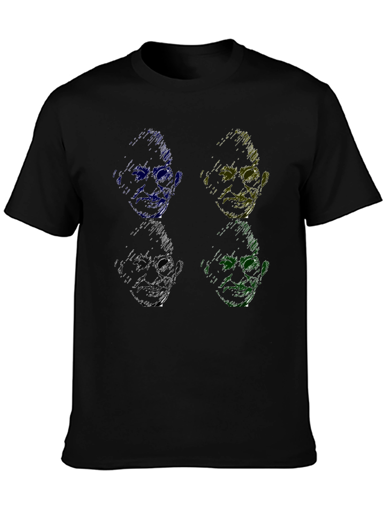 Pop Art Gandhi T-Shirt - Unique Scribble Design
