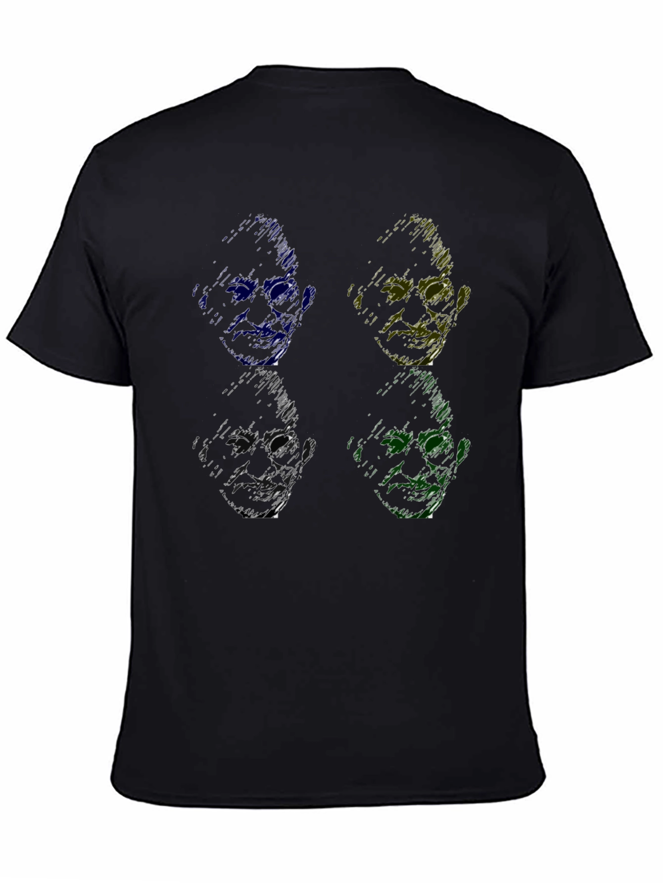 Pop Art Gandhi T-Shirt - Unique Scribble Design