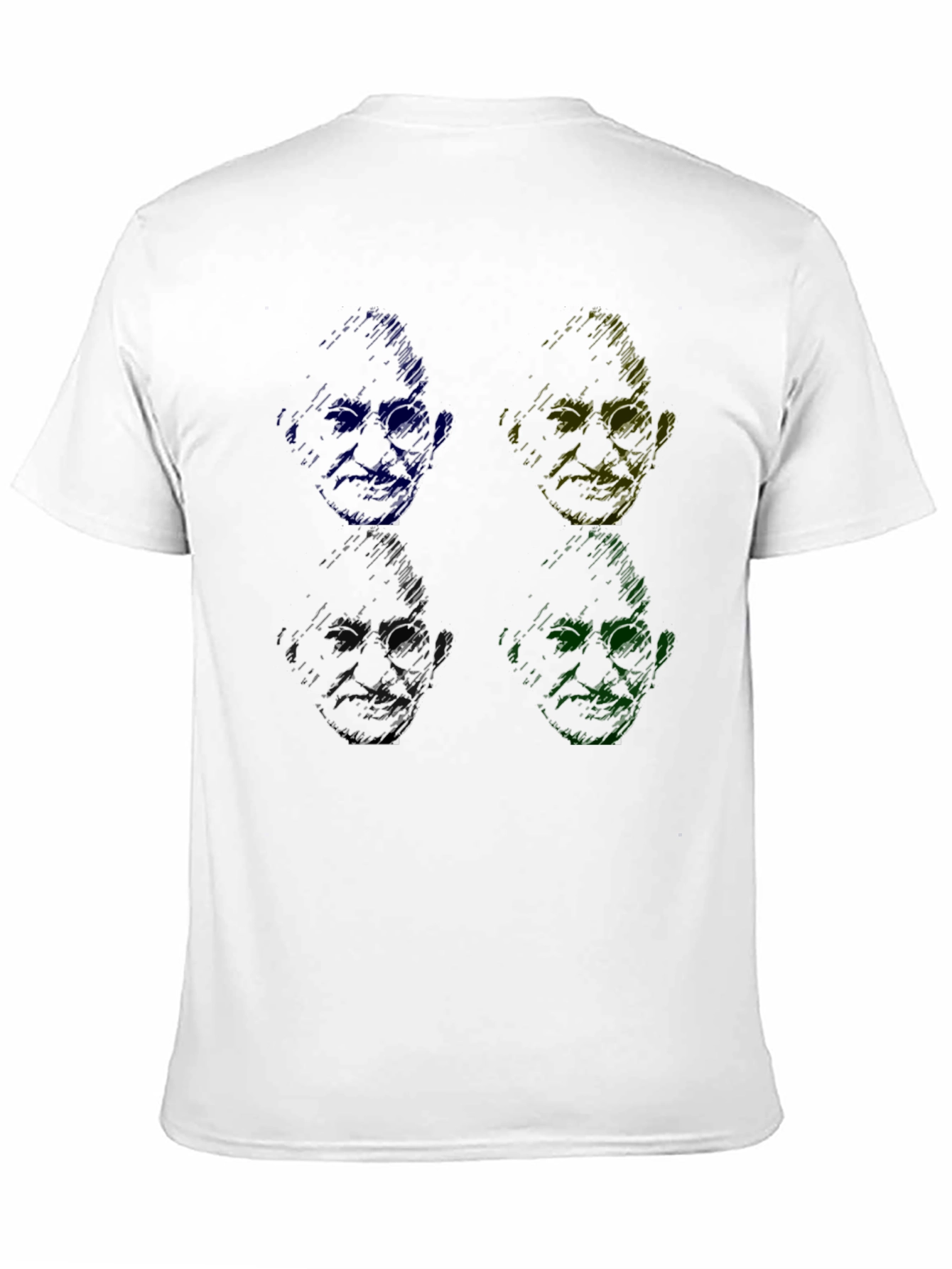 Pop Art Gandhi T-Shirt - Unique Scribble Design