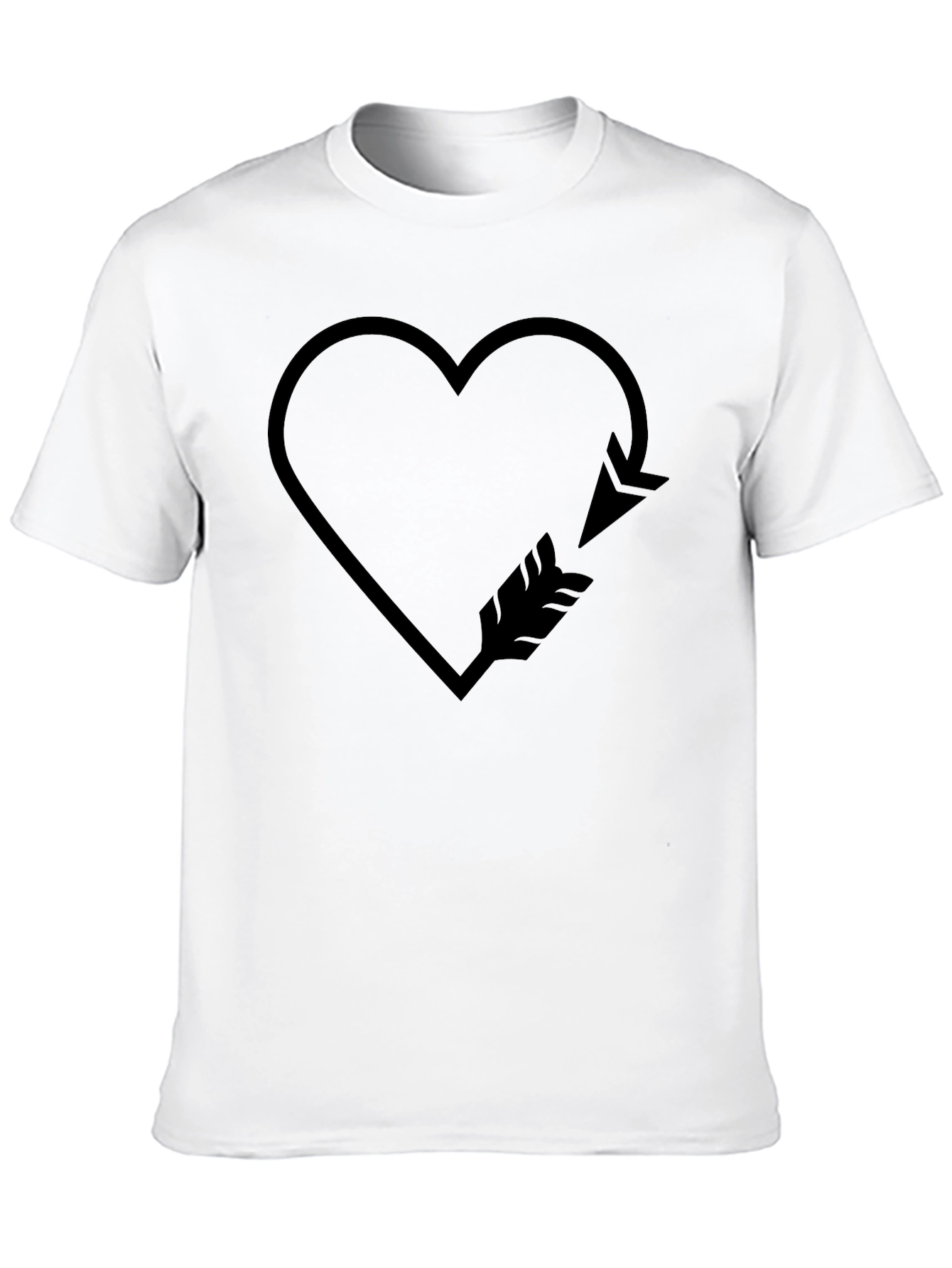 Heart Arrow Graphic Tee - Trendy Casual Wear