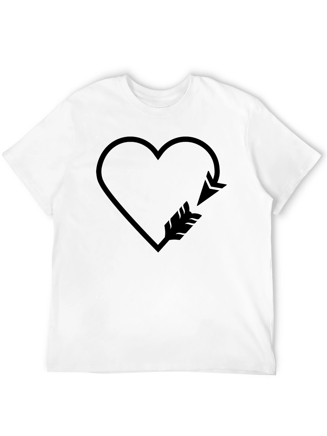 Heart Arrow Graphic Tee - Trendy Casual Wear