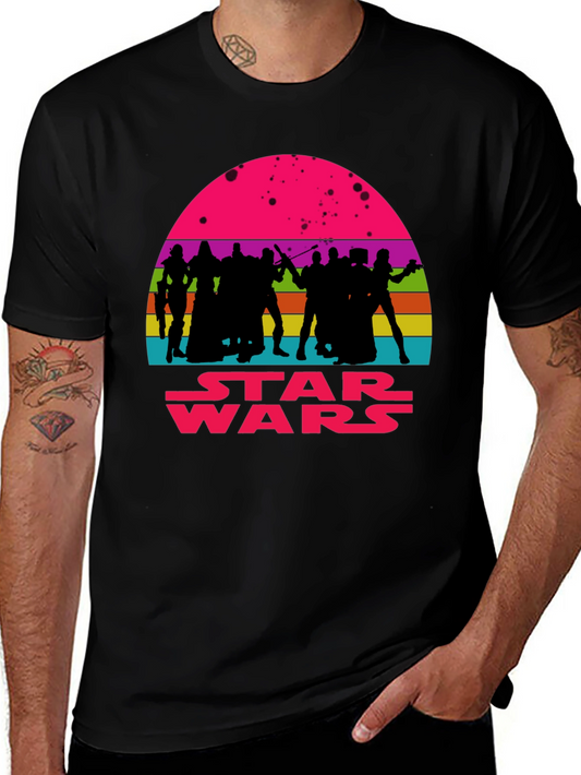 Star Wars Retro Sunset Graphic Tee - Black