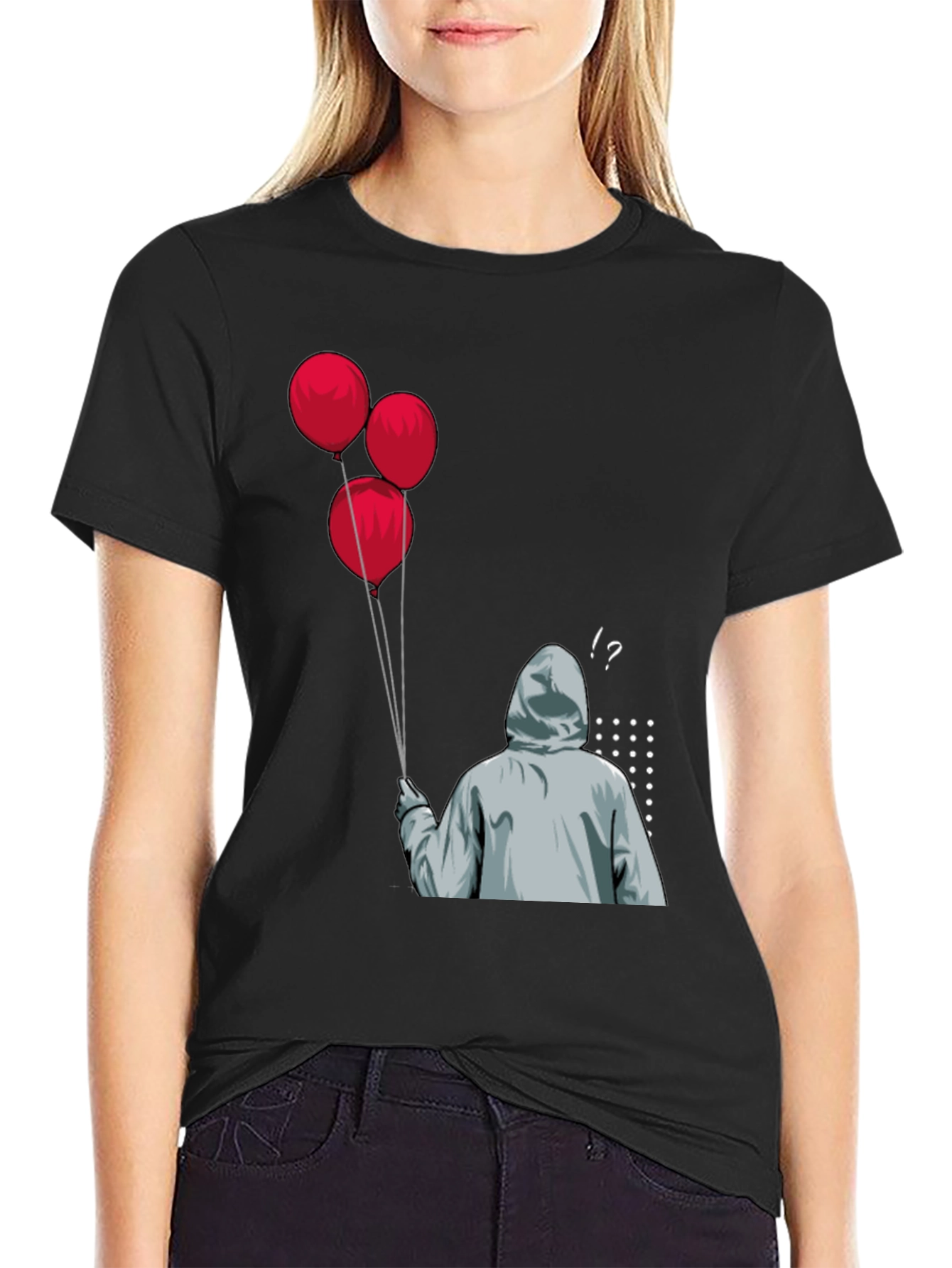 IT Pennywise T-Shirt: Red Balloons & Creepy Clown Design