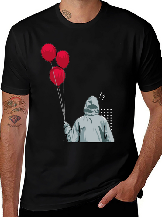 IT Pennywise T-Shirt: Red Balloons & Creepy Clown Design
