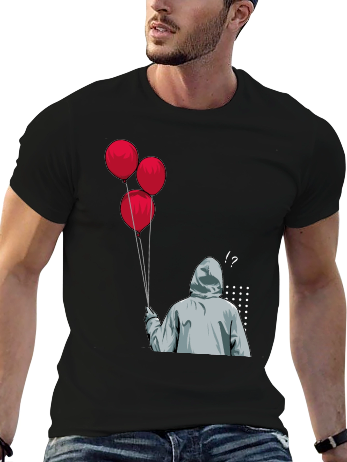 IT Pennywise T-Shirt: Red Balloons & Creepy Clown Design