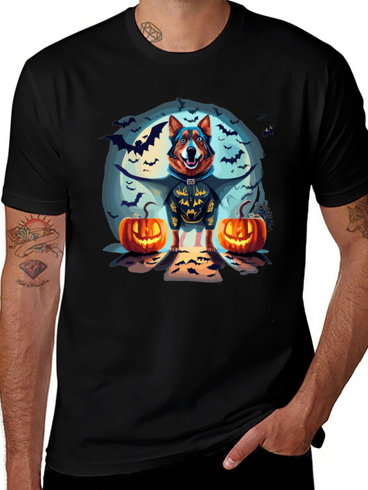 Halloween Dog Graphic T-Shirt