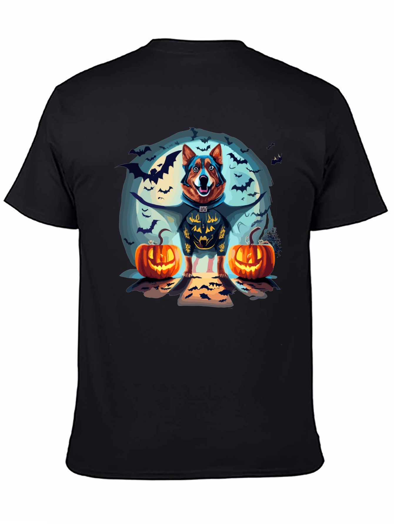 Halloween Dog Graphic T-Shirt