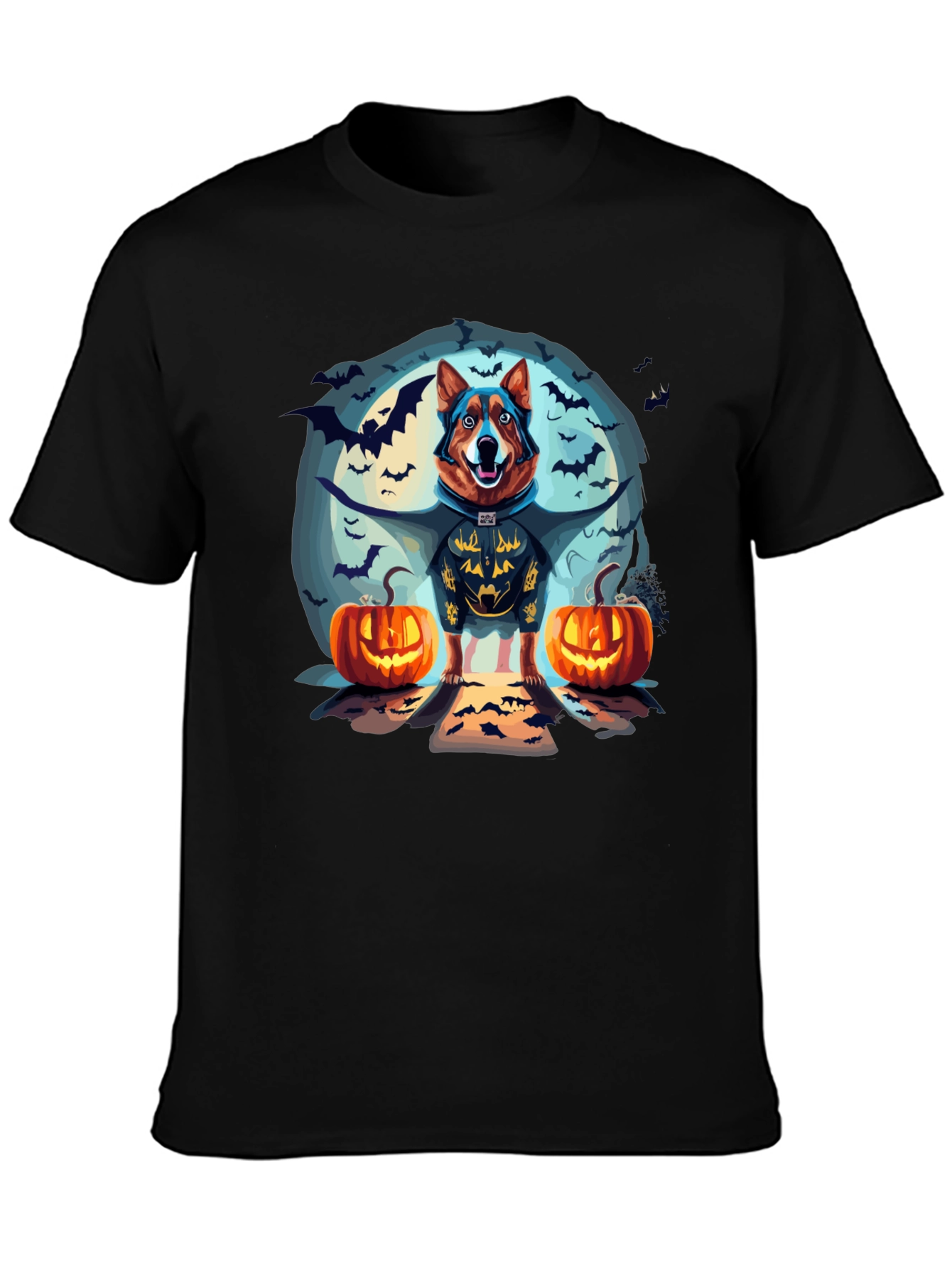 Halloween Dog Graphic T-Shirt