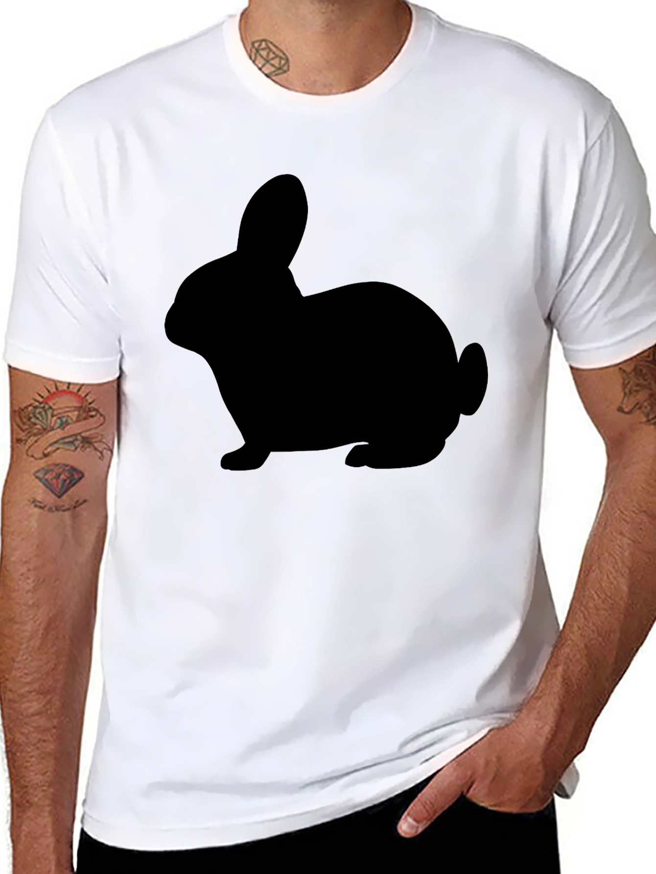 Black Rabbit Silhouette Tee - Classic Unisex Fit