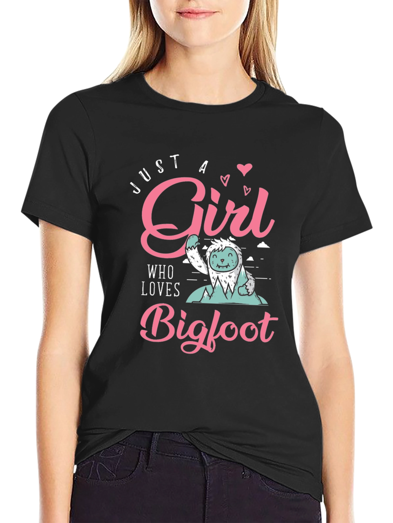 Just a Girl Who Loves Bigfoot T-Shirt