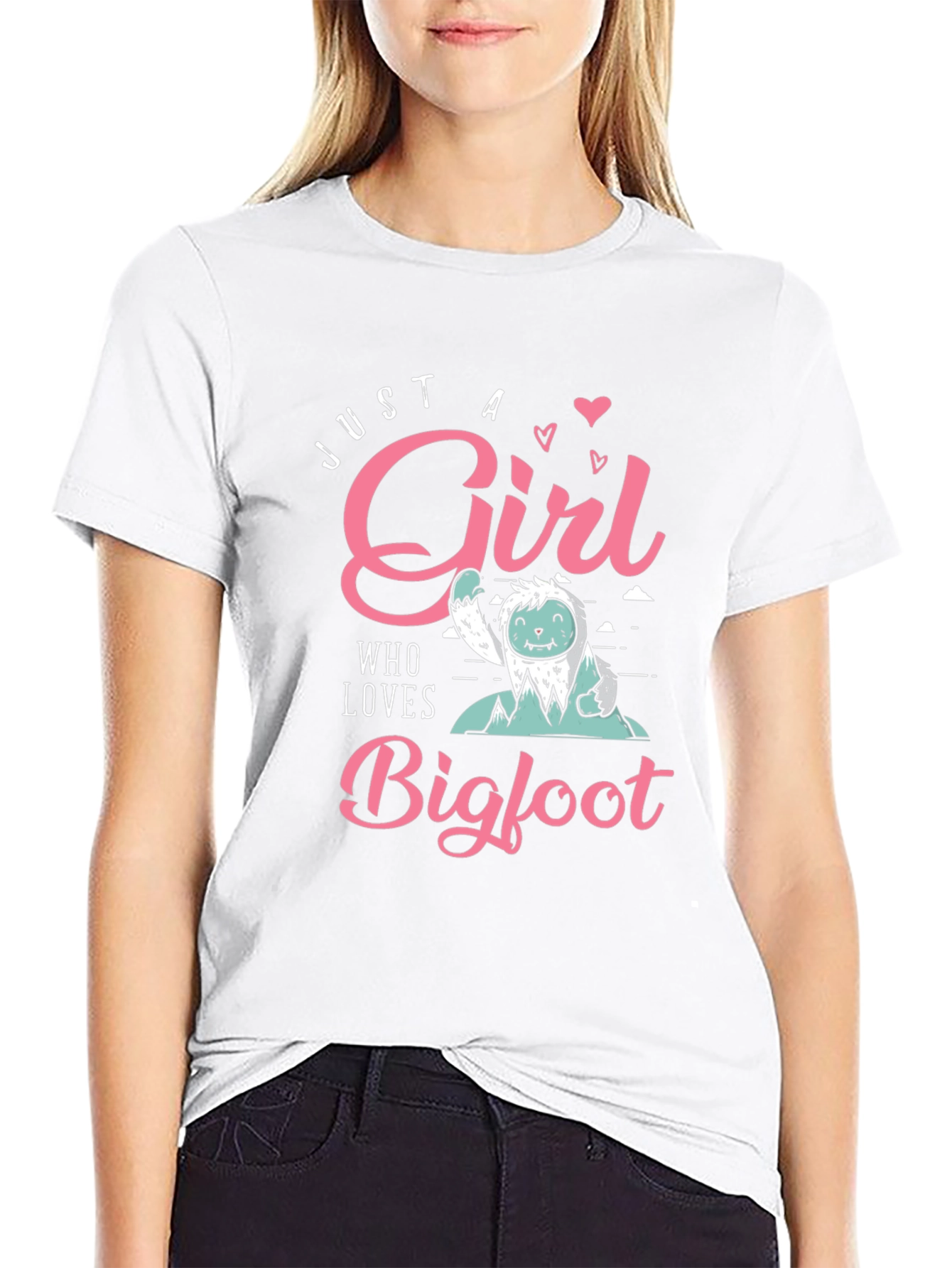 Just a Girl Who Loves Bigfoot T-Shirt