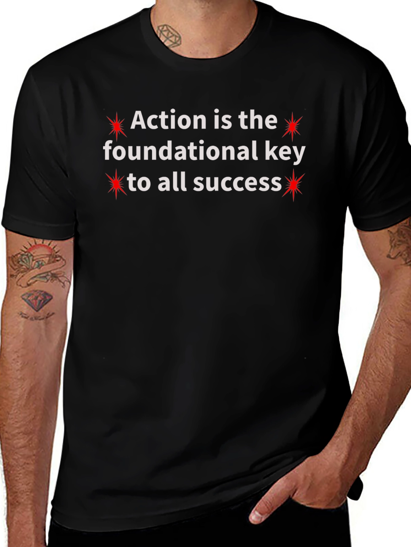 Action Is Key Crew Neck T-Shirt
