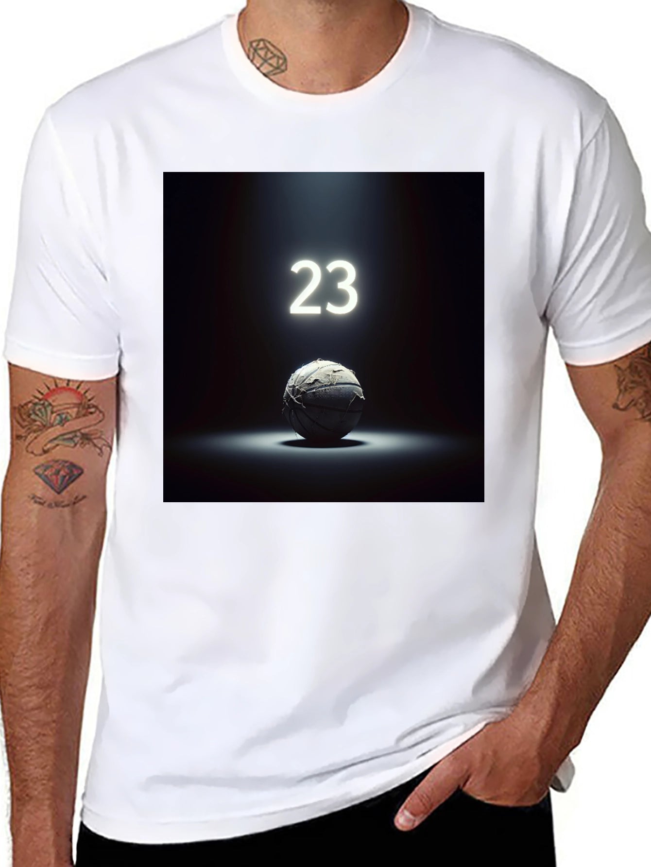 Retro Basketball Tee - 23 Spotlight