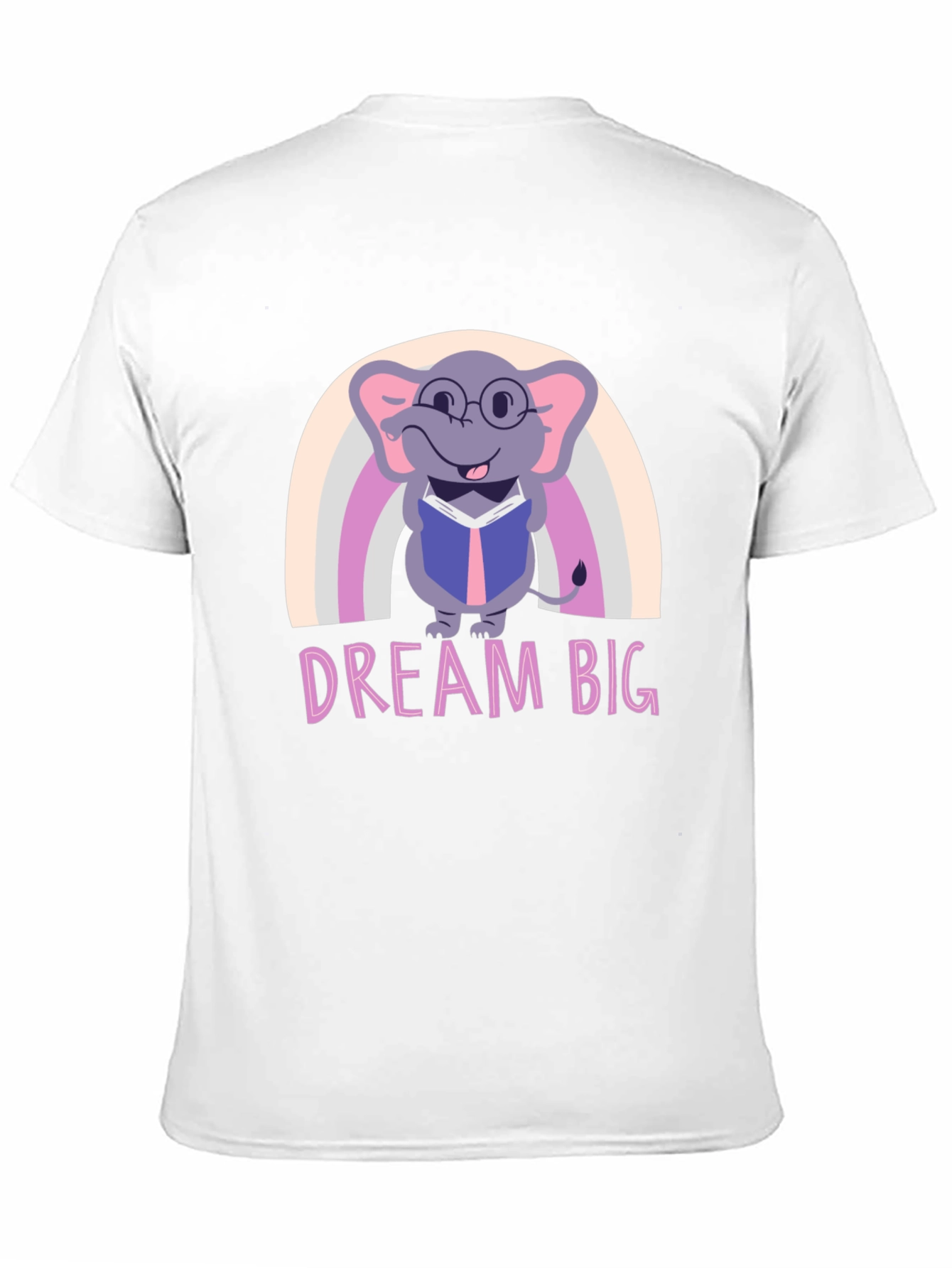 Dream Big Elephant Rainbow Graphic Tee