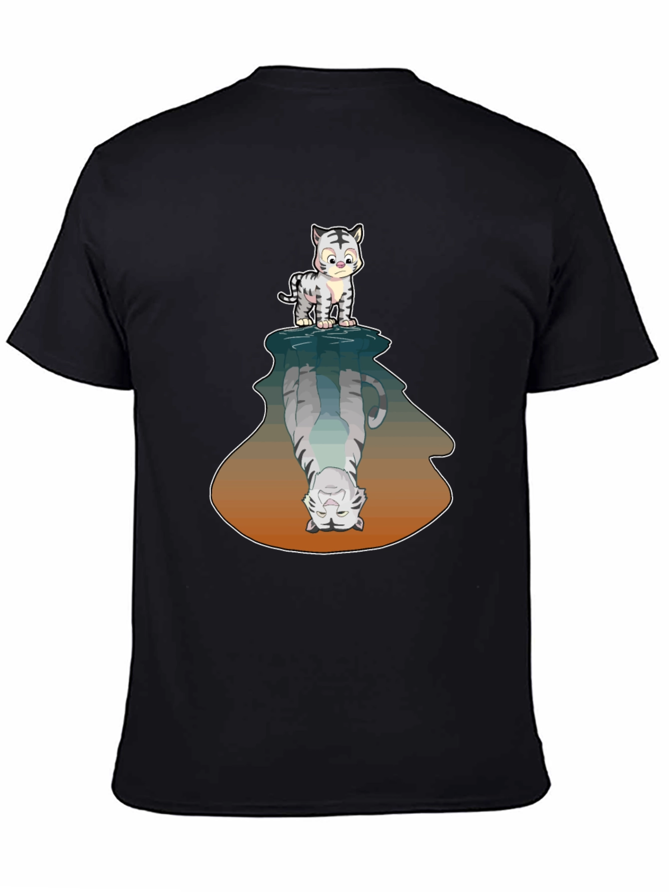 Cute Tiger Reflection Graphic Tee