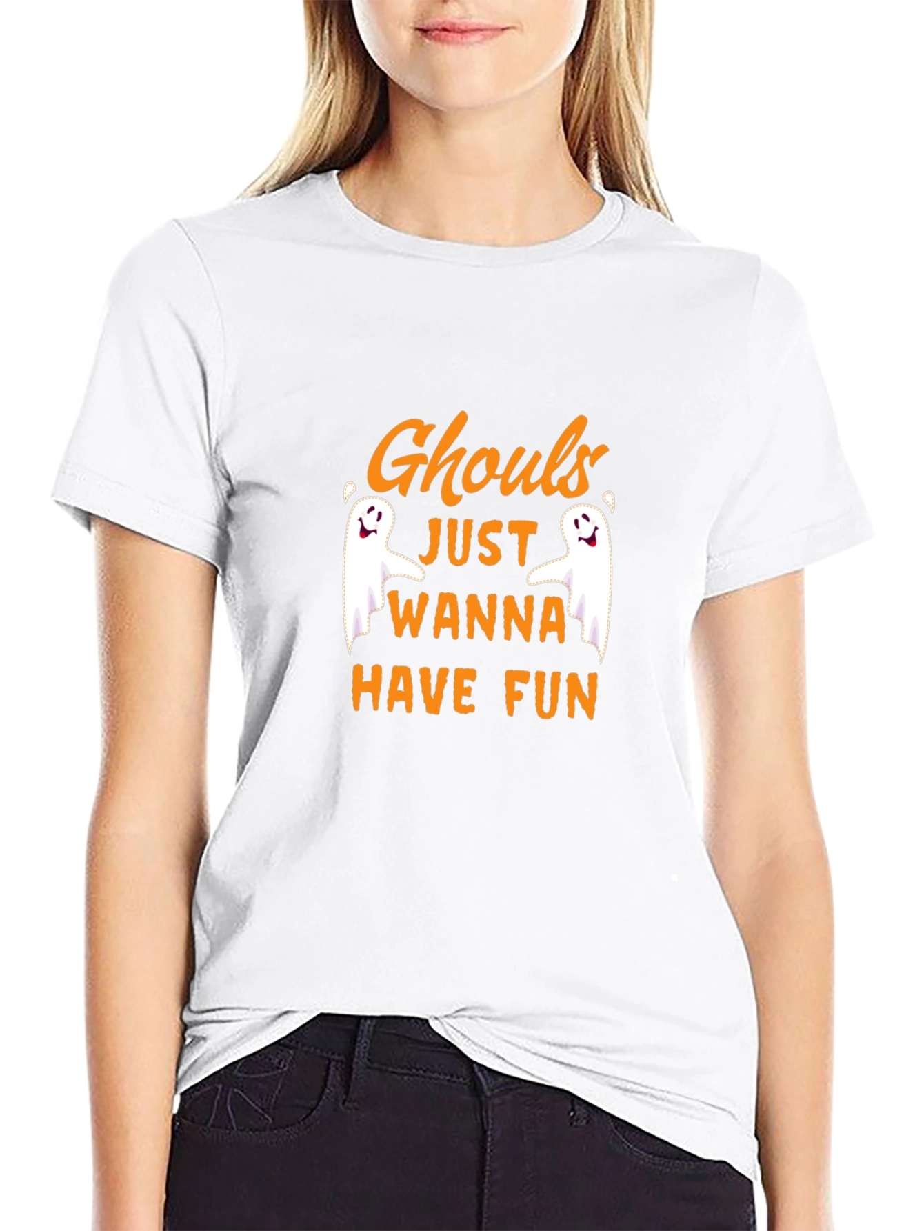 Ghoul Halloween Graphic Tee - Just Wanna Have Fun