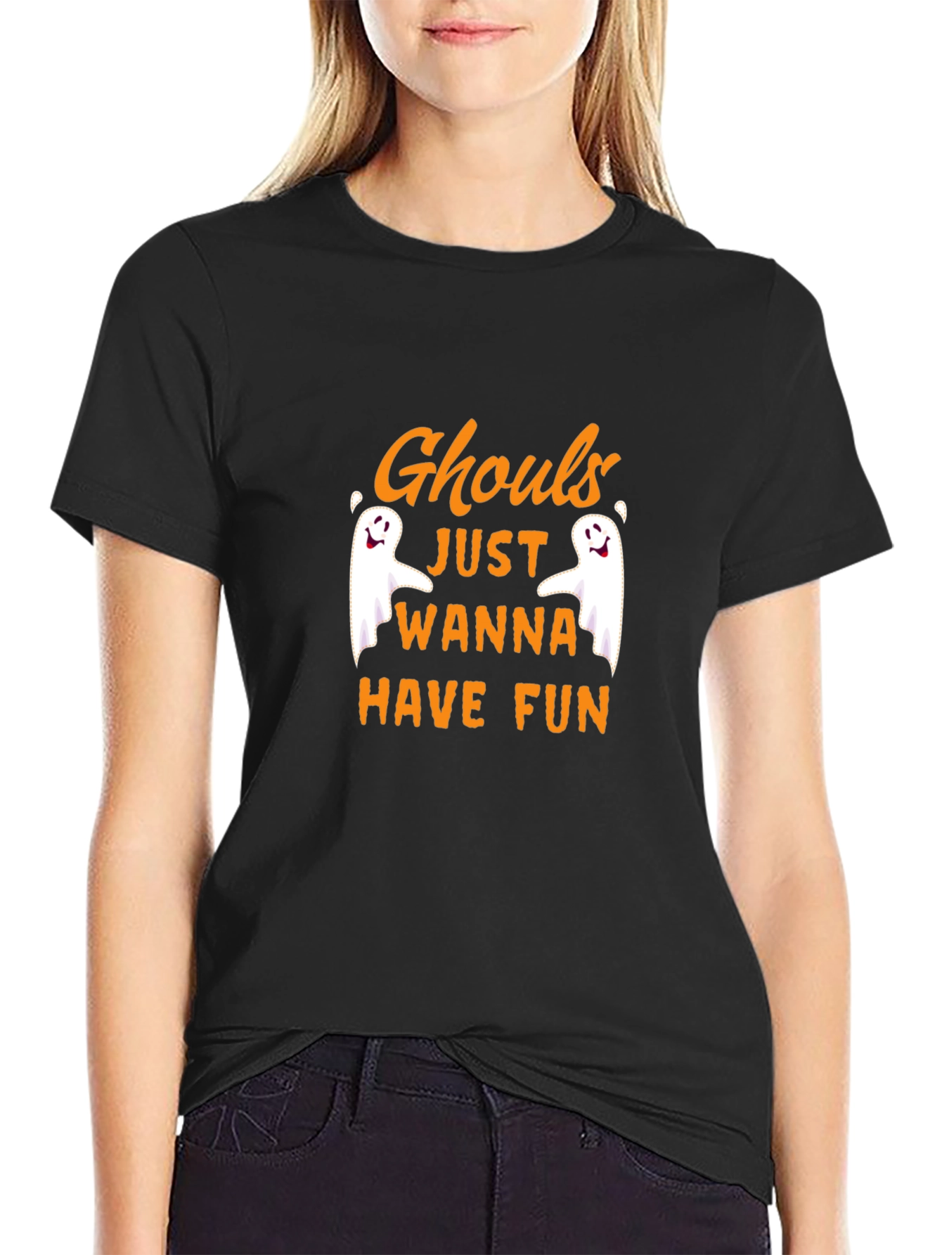 Ghoul Halloween Graphic Tee - Just Wanna Have Fun