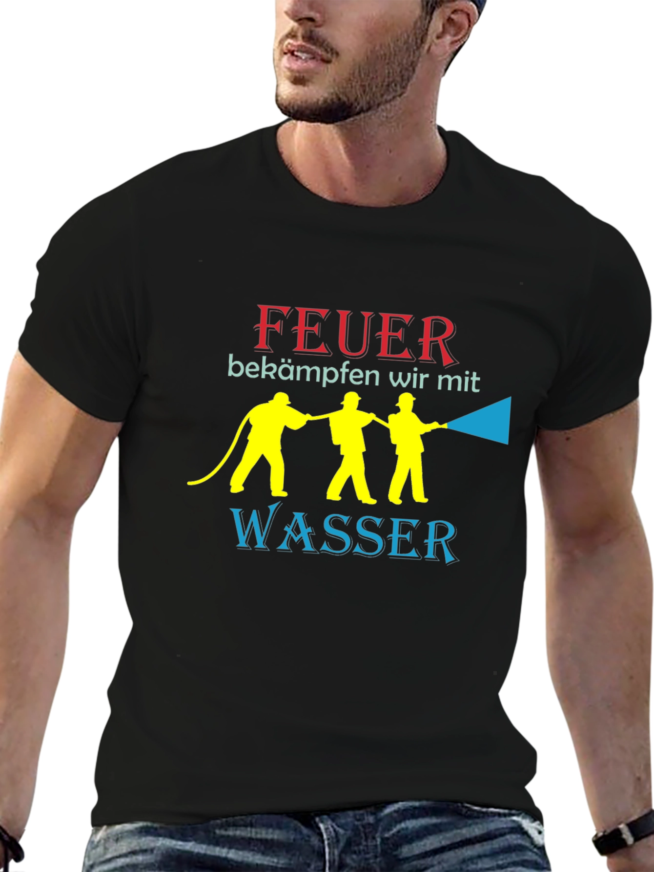 Feuer T-Shirt: Firefighters Fight Fire With Water