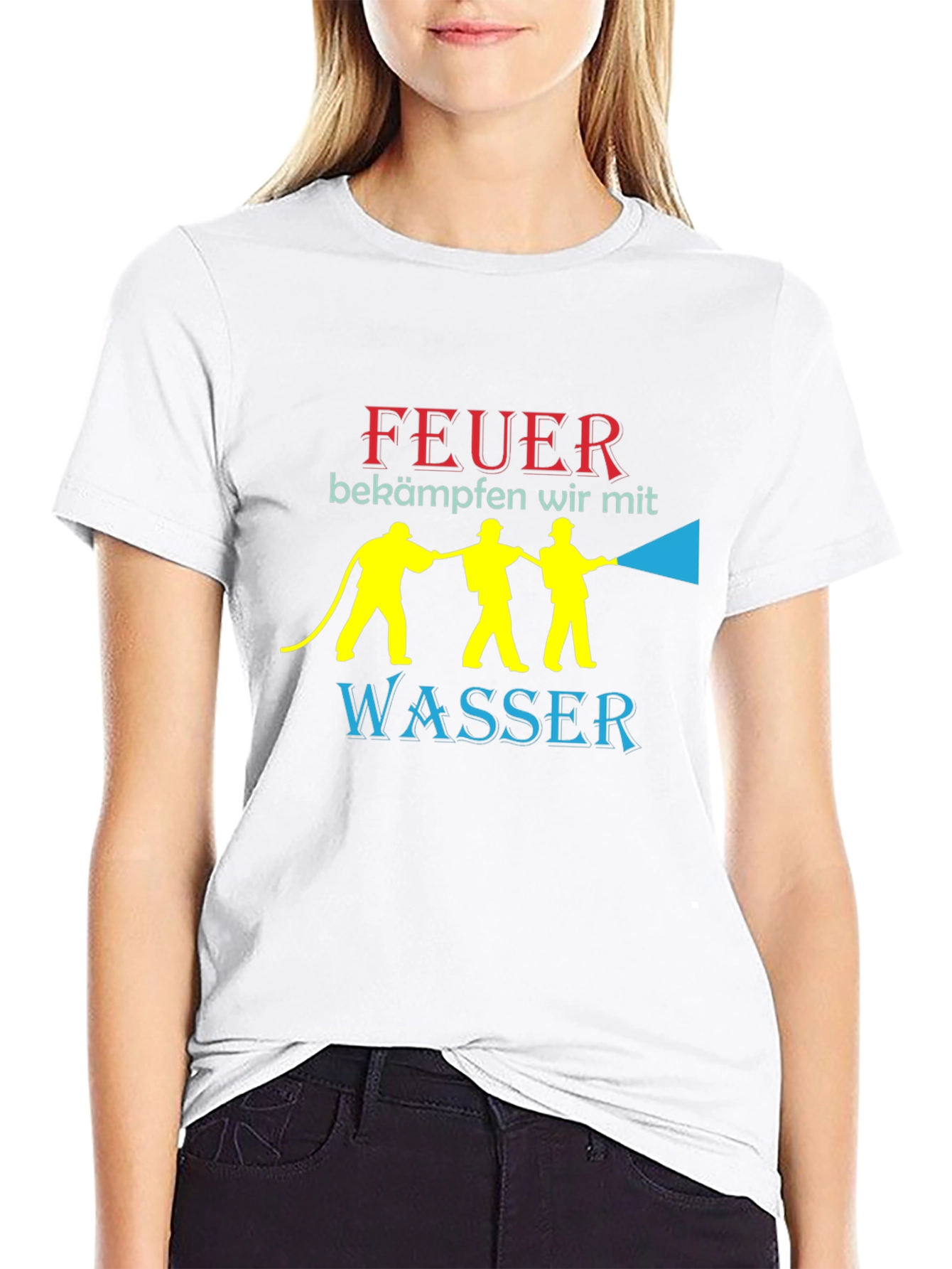 Feuer T-Shirt: Firefighters Fight Fire With Water