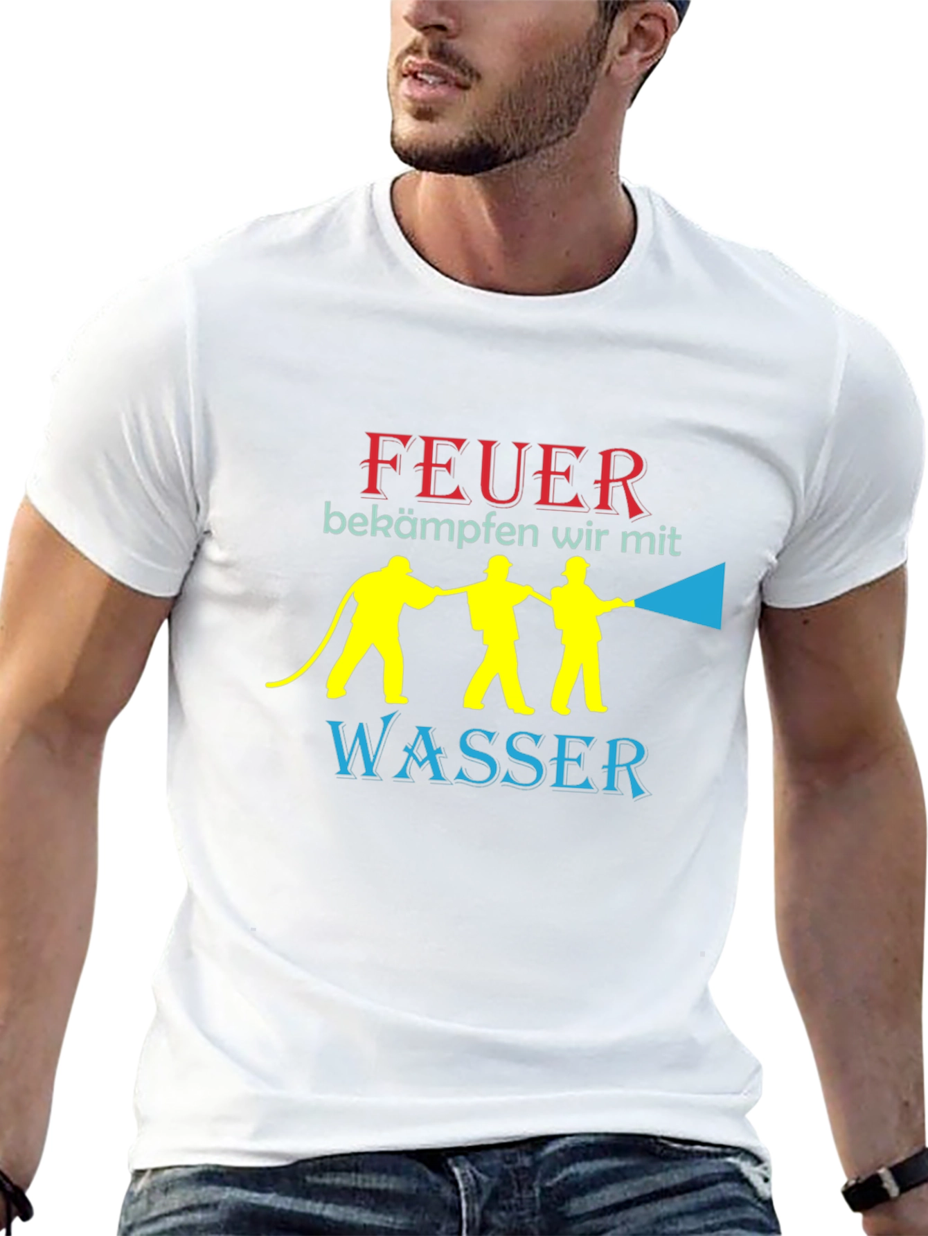 Feuer T-Shirt: Firefighters Fight Fire With Water