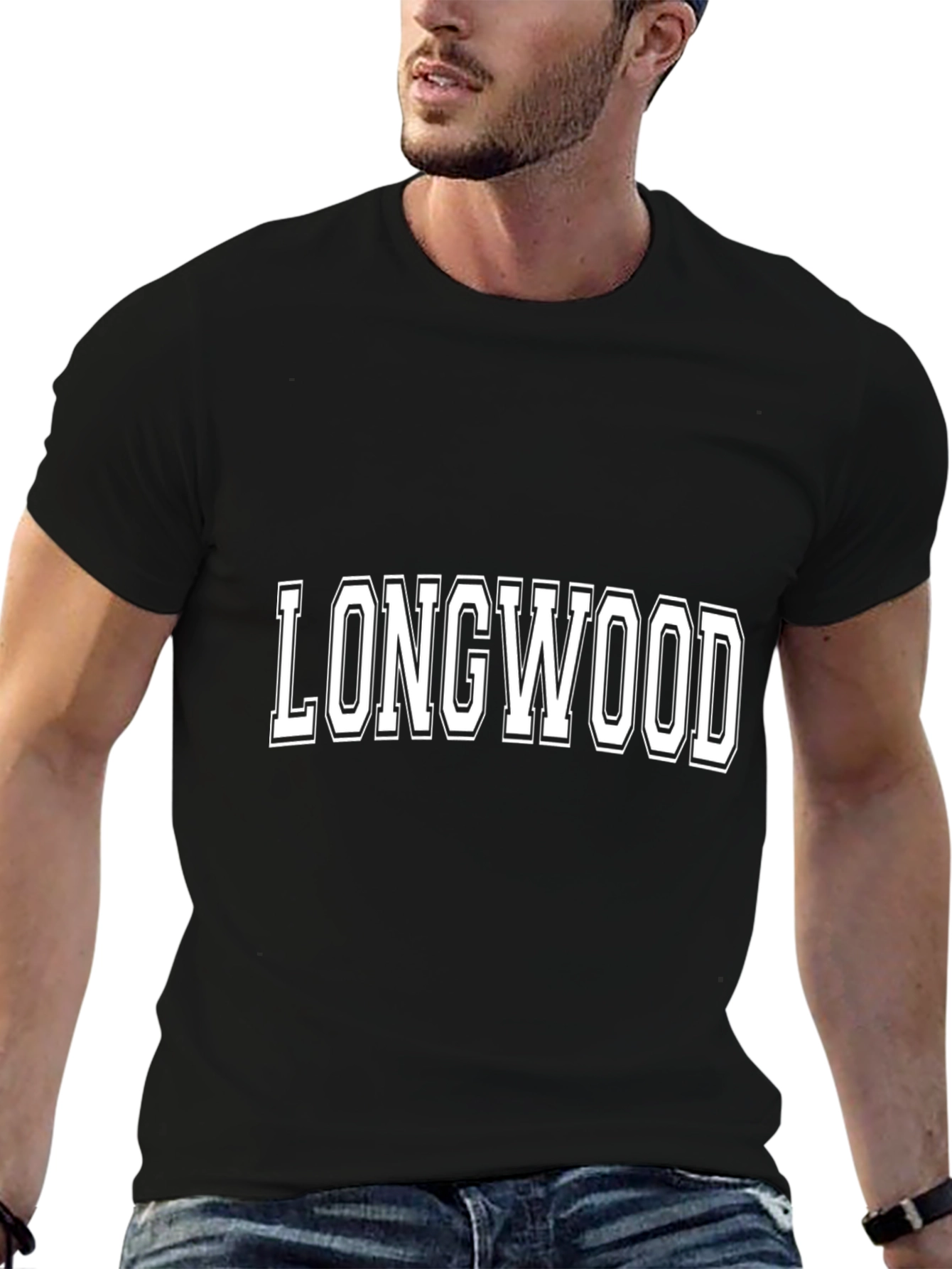Longwood Text T-Shirt Black